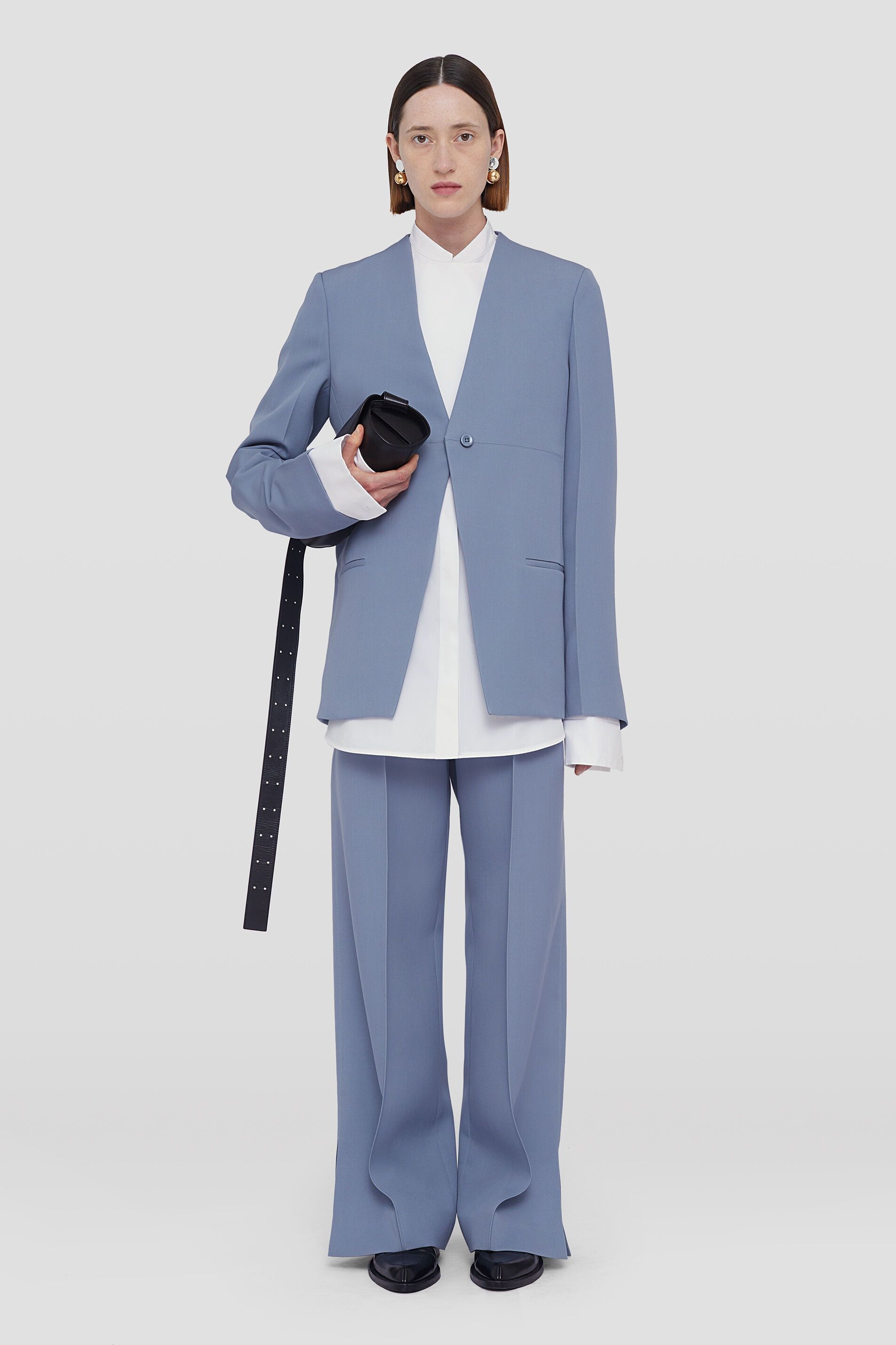 Jil Sander o1y1025 Solid Color Shirt in White Size S / US 4 / IT 40 - 4 Thumbnail