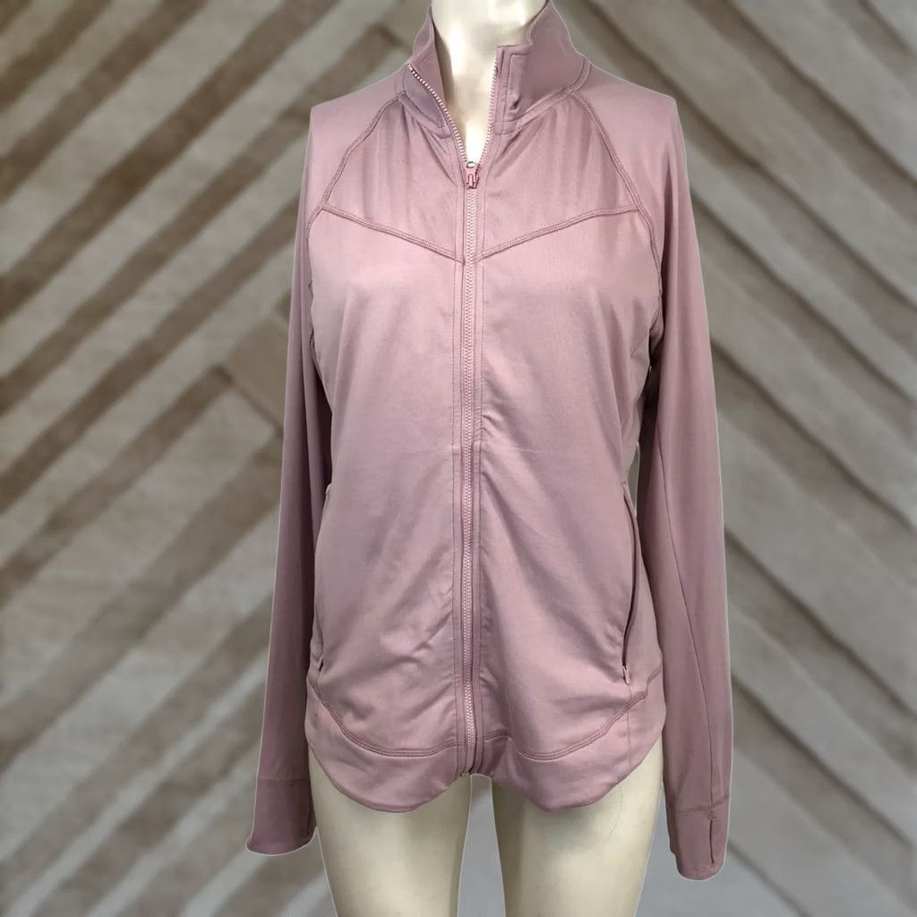 Vintage TITLE NINE WOMEN'S S S PINK LONG SLEEVE FULL ZIP LIGHTWEIGHT JACKET Size S / US 4 / IT 40 - 1 Thumbnail