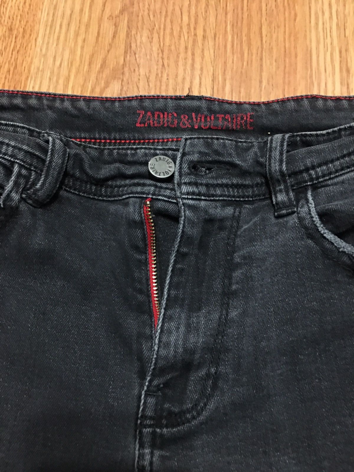 Zadig & Voltaire Zadig & Voltaire Grey Skull Logo Slim Jeans Pants XS Size 25" / US 0 / IT 36 - 12 Thumbnail