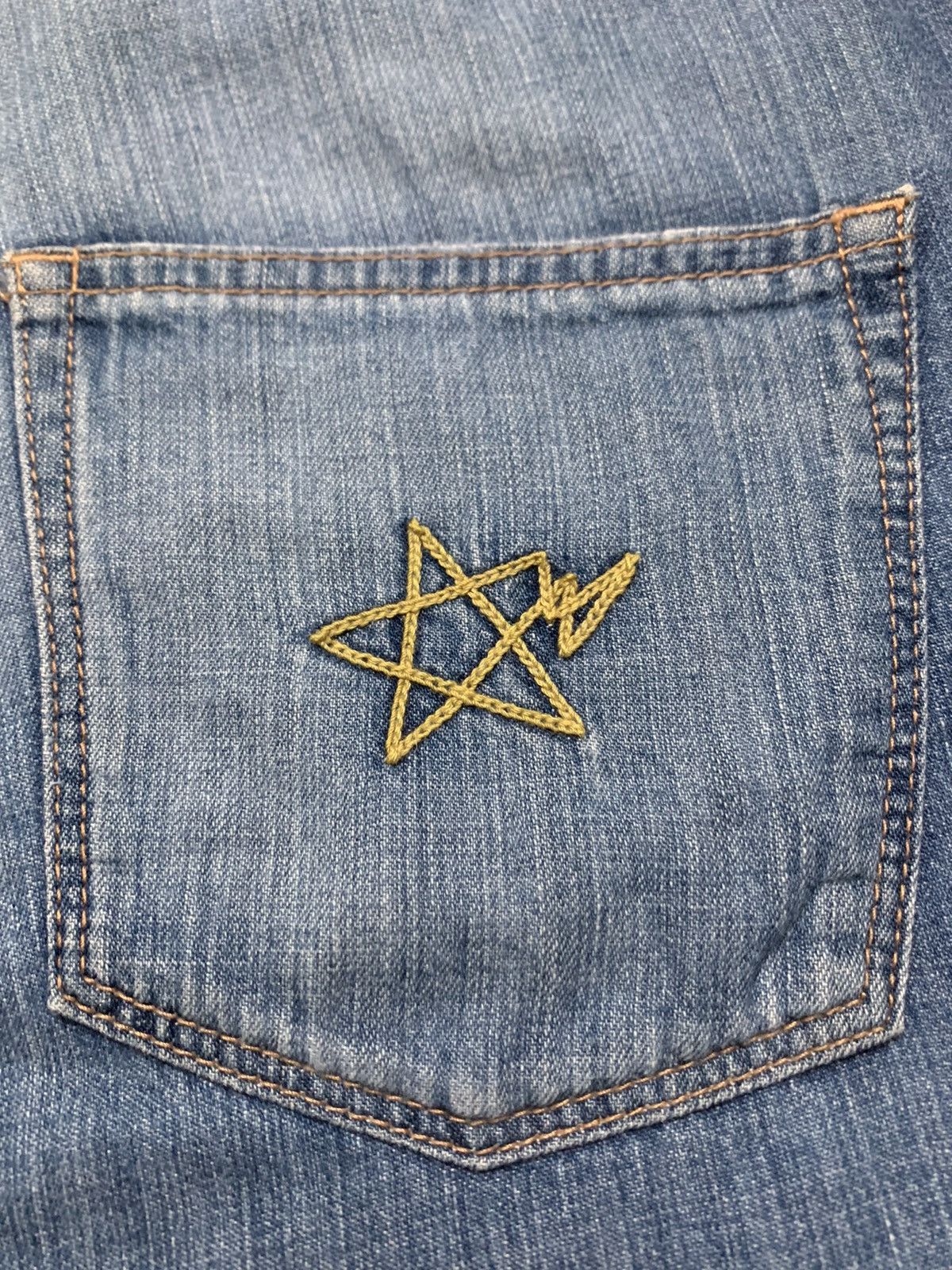 Bape RARE Bapesta Dropped Crotch OG Embroidered double stars Size 30" / US 8 / IT 44 - 4 Thumbnail