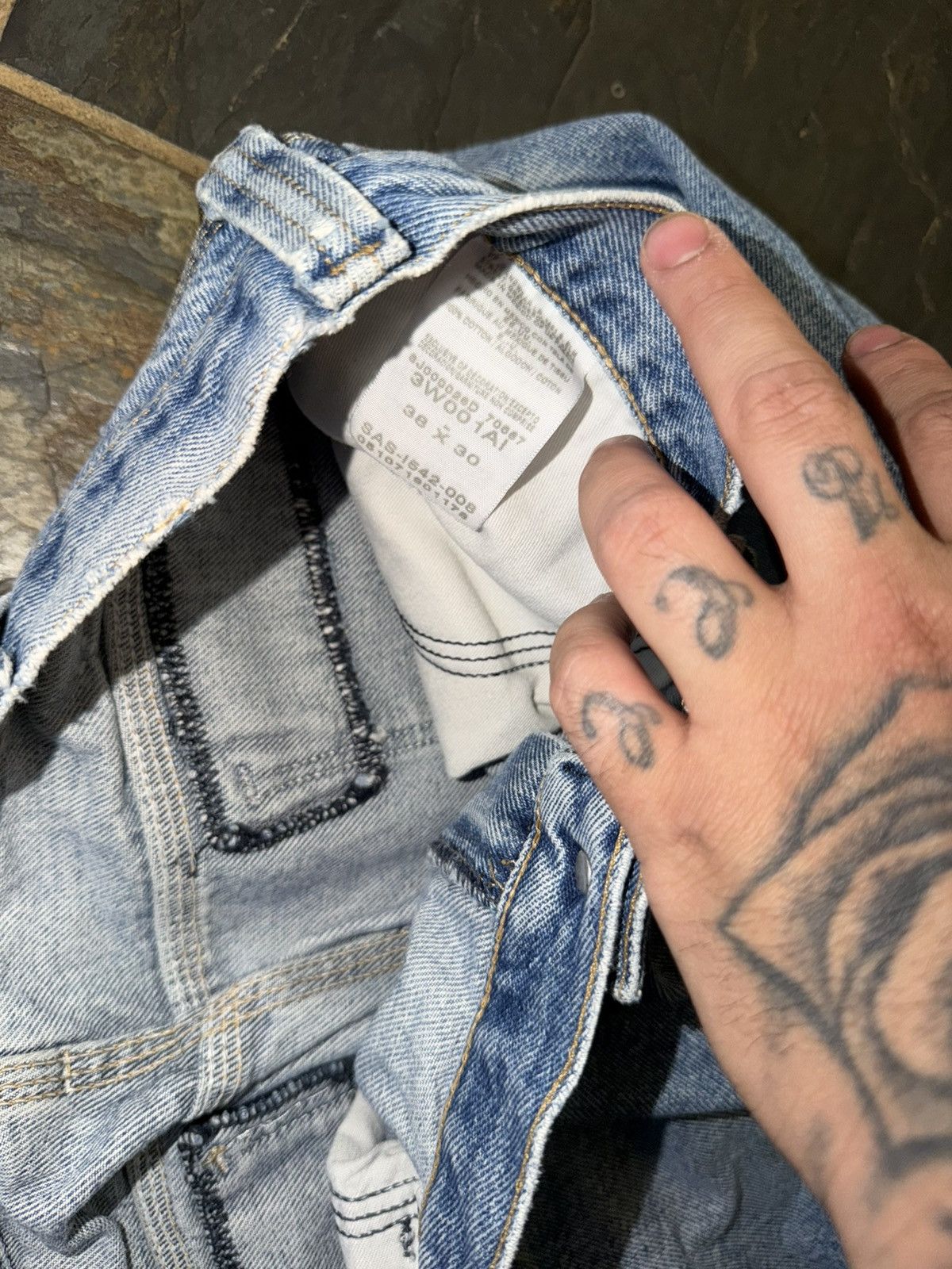 Wrangler Vintage Riggs Wrangler Dura shield denim blue jeans 38x30 Size US 38 / EU 54 - 6 Thumbnail