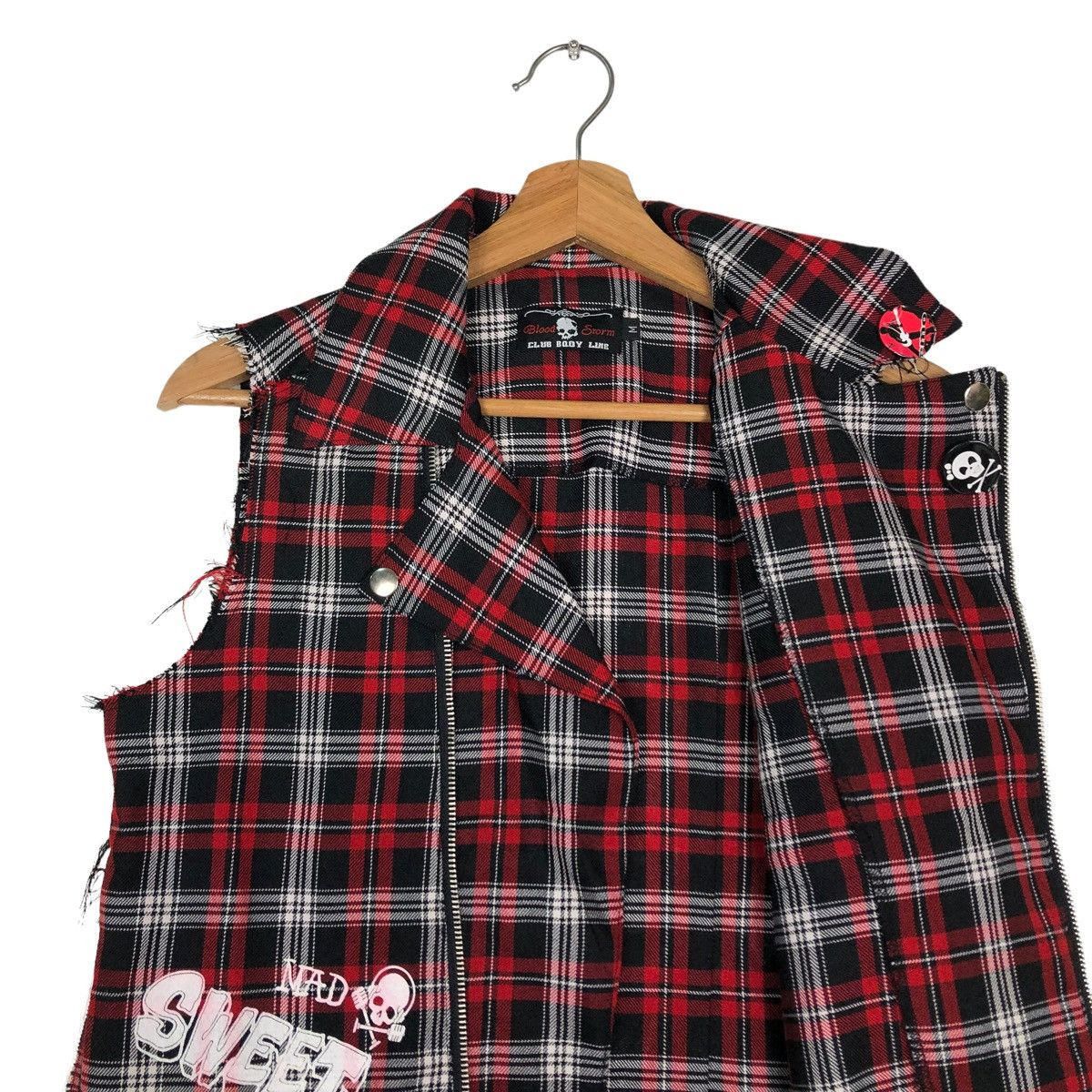 Hysteric Glamour DOUBLE BREAST PUNK BONDAGE BIKER BLOOD STORM SKELETON RARE Size US M / EU 48-50 / 2 - 12 Thumbnail