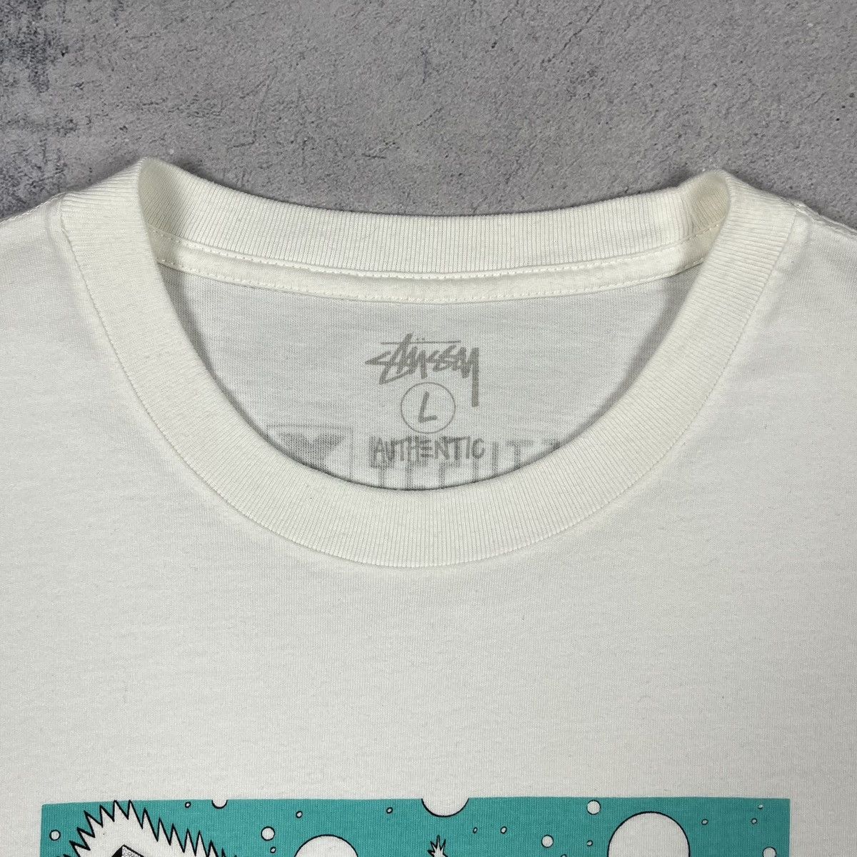 Stussy Stussy x Daniel Clowes y2k cropped big logo tee Size US L / EU 52-54 / 3 - 13 Thumbnail