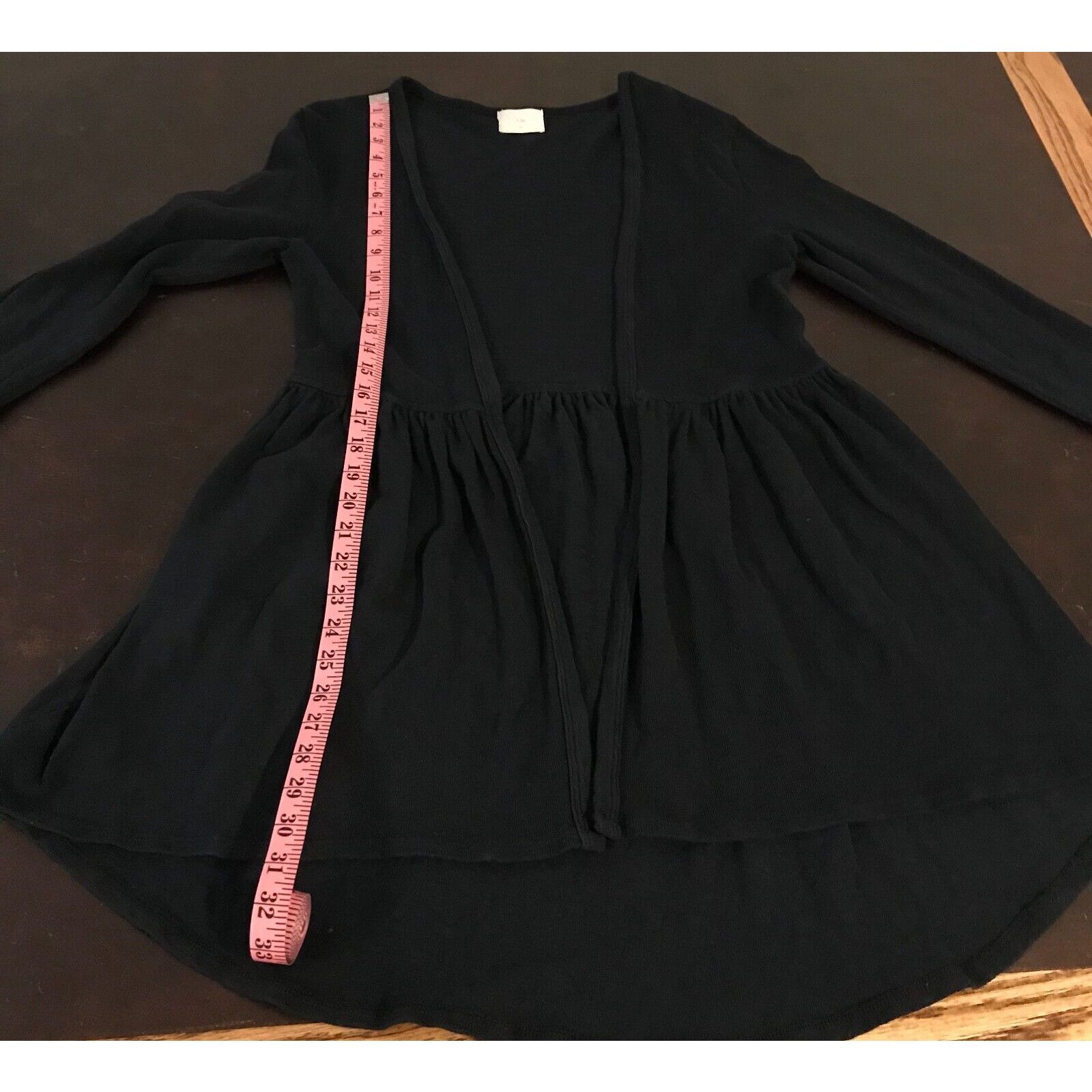 Anthropologie Anthropologie t.la Beira Black Woven Peplum Cardigan Sweater Size S / US 4 / IT 40 - 8 Thumbnail