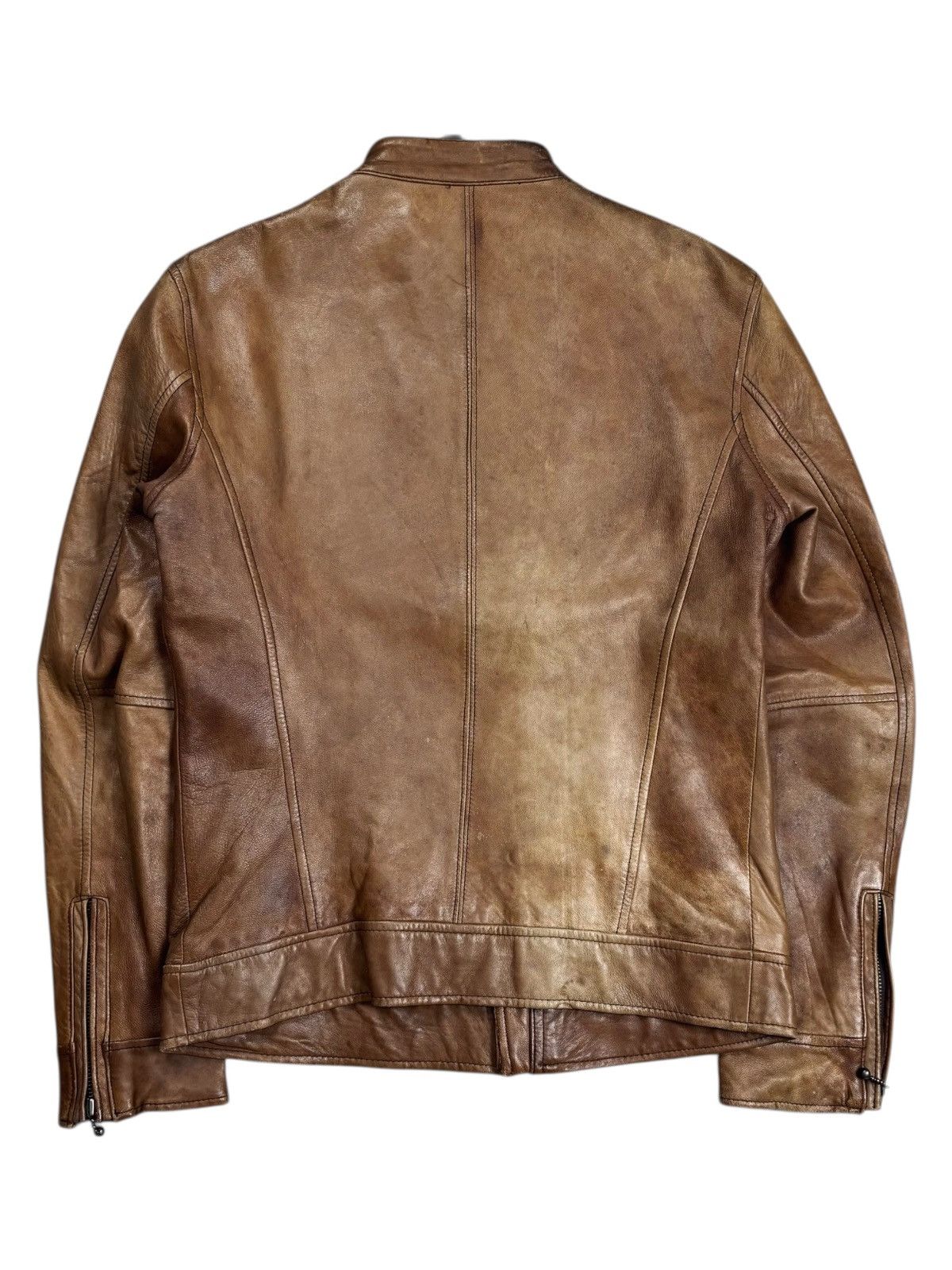Ekam 2000s Glamb - Asymetical Zips Leather Jacket Size US M / EU 48-50 / 2 - 3 Thumbnail