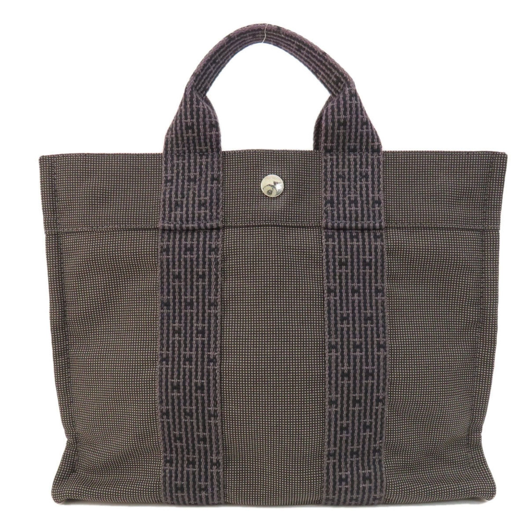 image of Hermes Air Line Pm Handbag Canvas Women's in Grey
