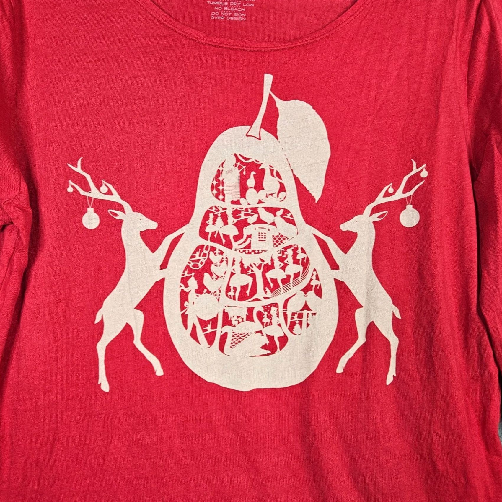 Vintage Blue Platypus T-Shirt Women M Red Solid Cotton Graphic Printed Tee Short Sleeve Casual Size M / US 6-8 / IT 42-44 - 6 Thumbnail