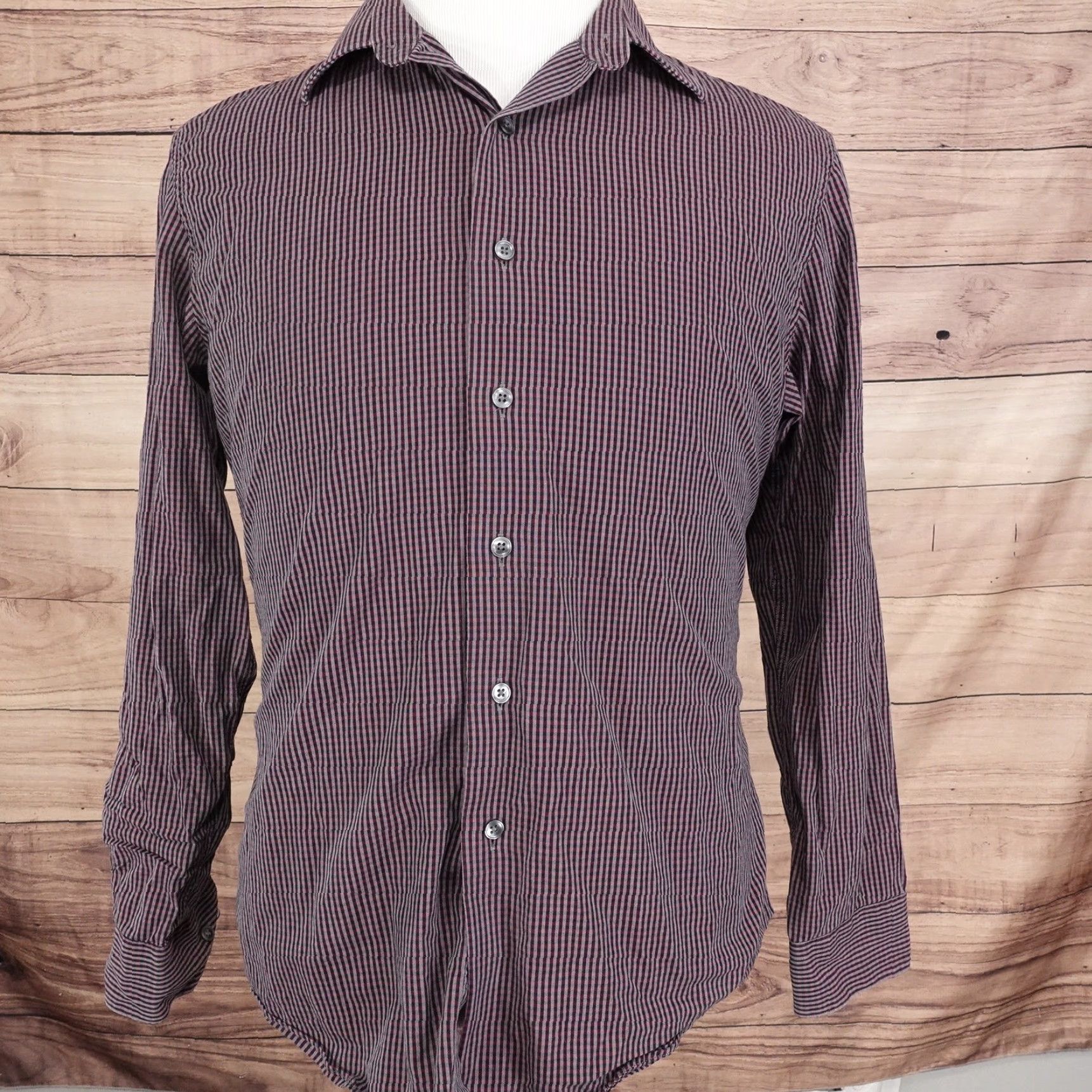 Apt. 9 VINTAGE APT 9 Shirt Men Medium Casual Cotton Checkered Long Sleeve Button-Up Size US M / EU 48-50 / 2 - 3 Thumbnail