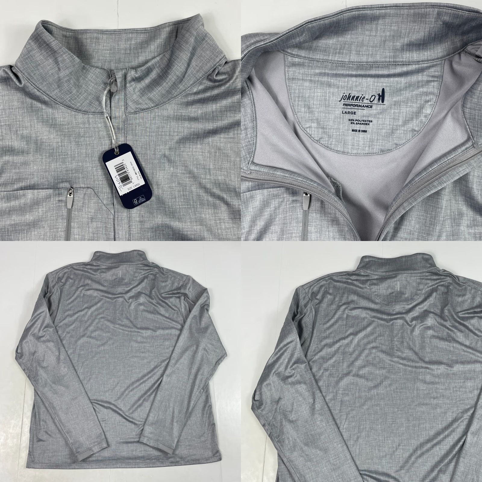 johnnie-O Johnnie O Shirt Mens L Gray Performance 1/4 Zip Pullover Golf Gym Activewear Casual Size US L / EU 52-54 / 3 - 8 Thumbnail
