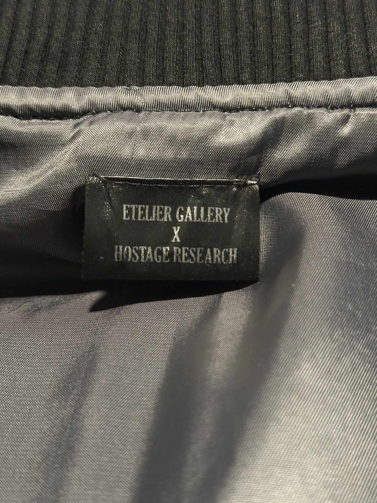 Etelier Gallery Etelier Gallery x Hostage Oil Stained Letterman Jacket Size US L / EU 52-54 / 3 - 7 Thumbnail