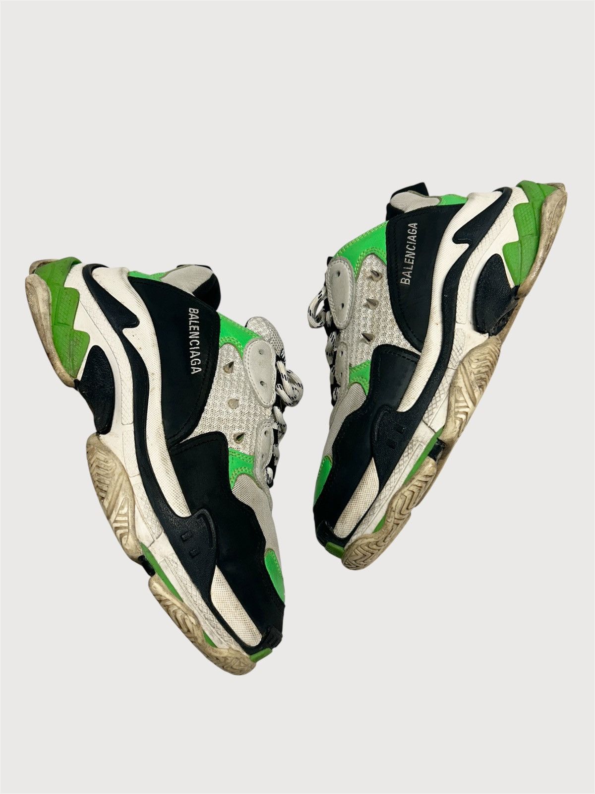 Balenciaga Triple S Spiked Sneakers Size US 8 / EU 41 - 2 Thumbnail