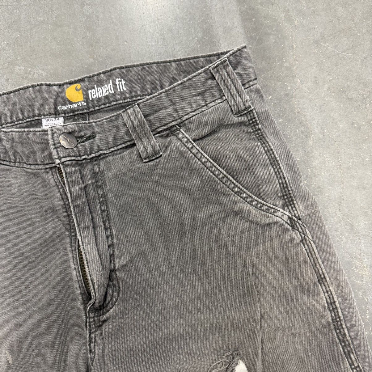 Carhartt × Vintage VTG Fucked Up Carhartt Paint Splatter Distressed Work Pants Size US 30 / EU 46 - 5 Thumbnail