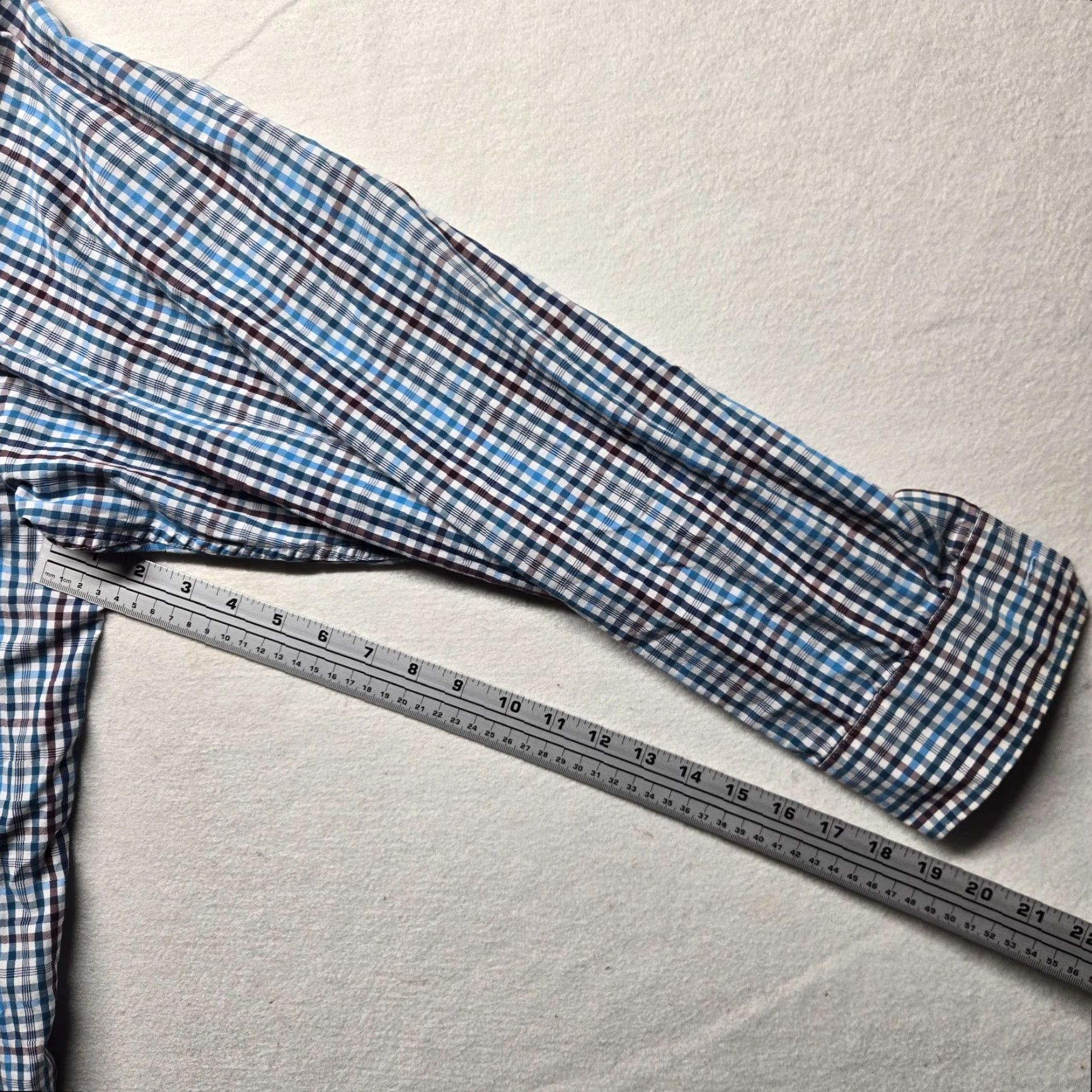 Izod IZOD Shirt Adult 3XLT Multicolor Blue Check Button-Down Cotton Long Sleeve Preppy Classic Mens Tall Size US XXL / EU 58 / 5 - 5 Thumbnail