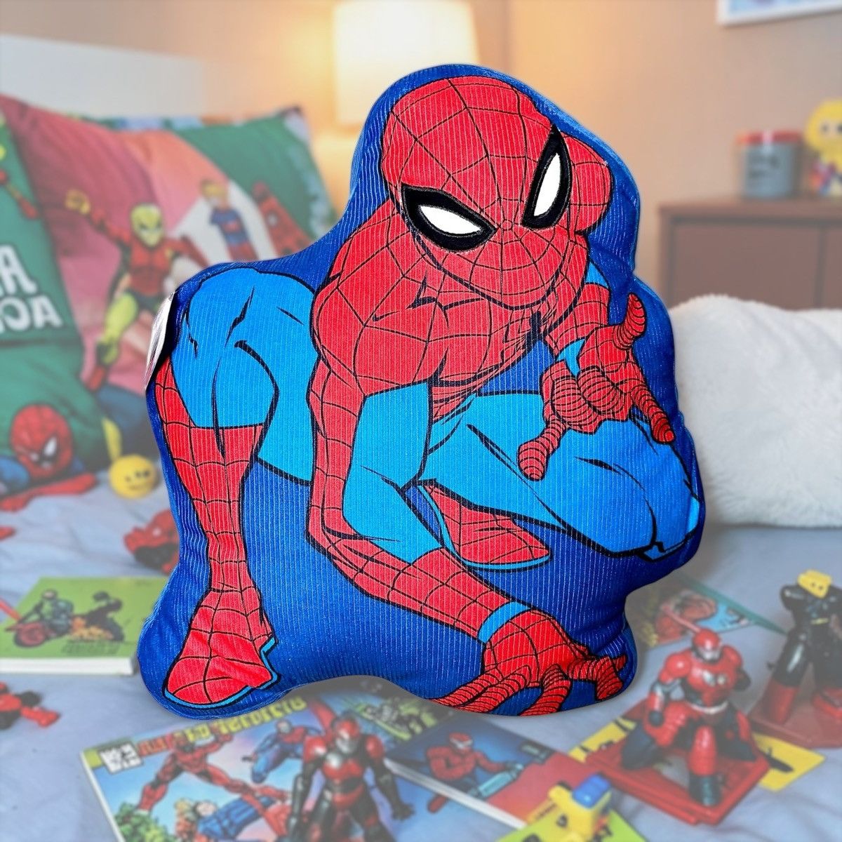 Marvel Comics Marvel Spiderman Collectable Corduroy Large Pillow 19”x17”x7 Size ONE SIZE - 1 Thumbnail