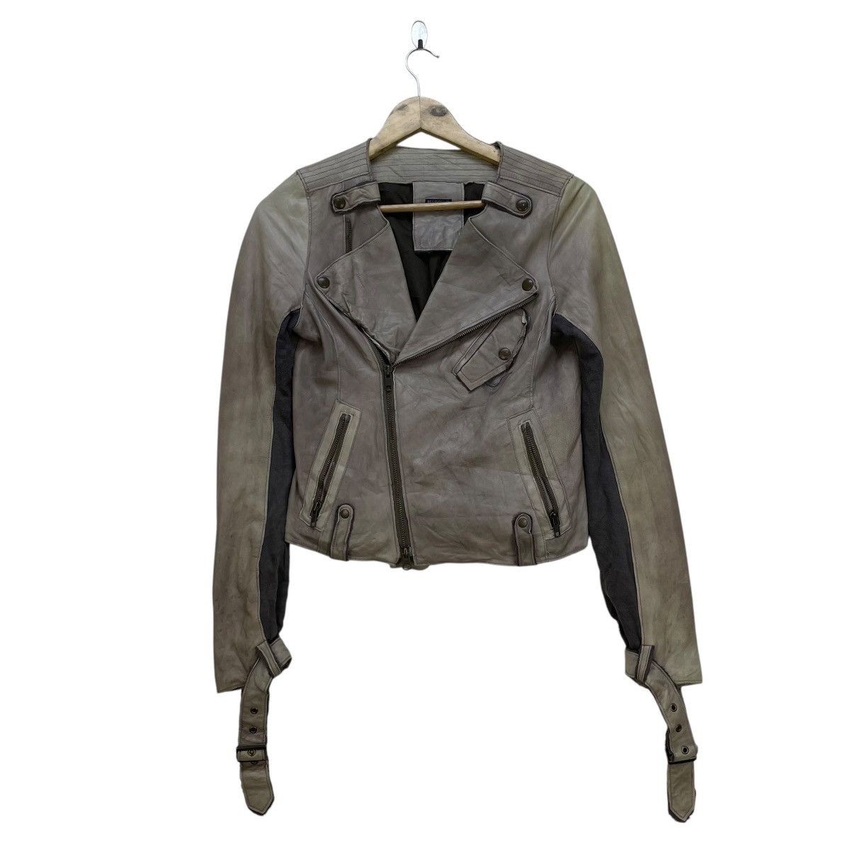 Leather × Sandro Moscoloni Vintage Masculo Sheepskin Double Collar Jacket Size S / US 4 / IT 40 - 1 Thumbnail