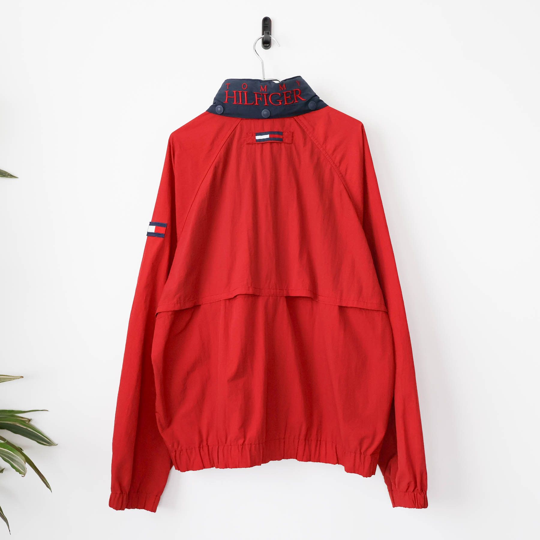 Vintage VTG 90's Tommy Hilfiger Spellout Flag Logo Sailing Jacket Size US L / EU 52-54 / 3 - 1 Thumbnail