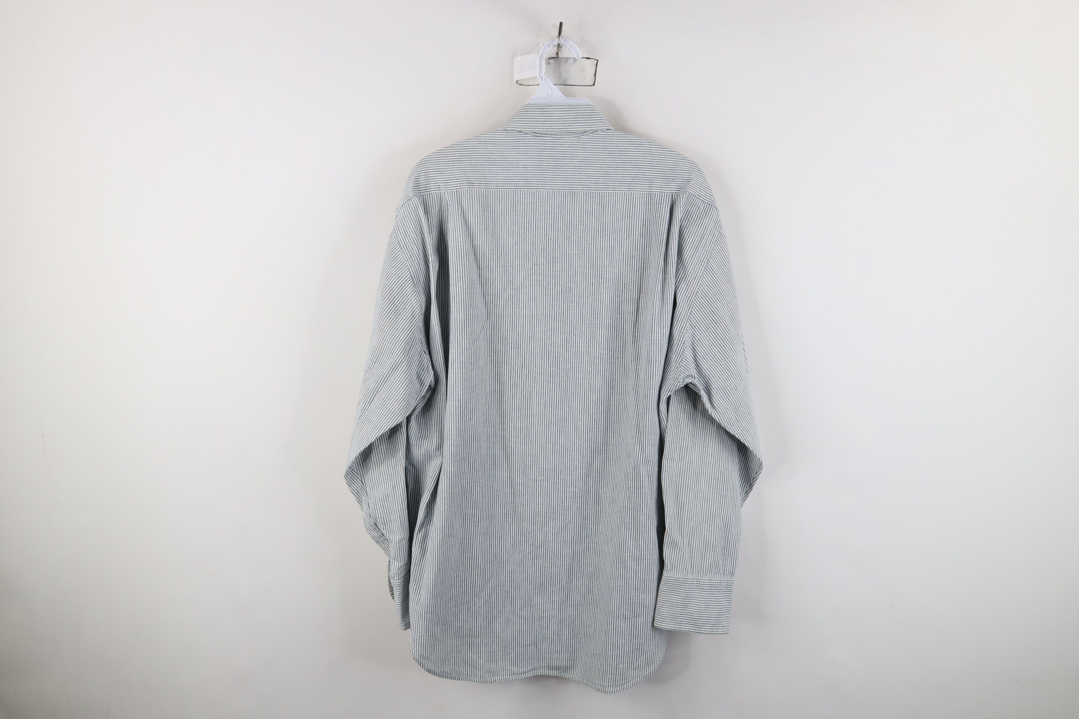 Ralph Lauren Vintage 90s Ralph Lauren Striped Button Shirt Blue Size M / US 6-8 / IT 42-44 - 10 Thumbnail
