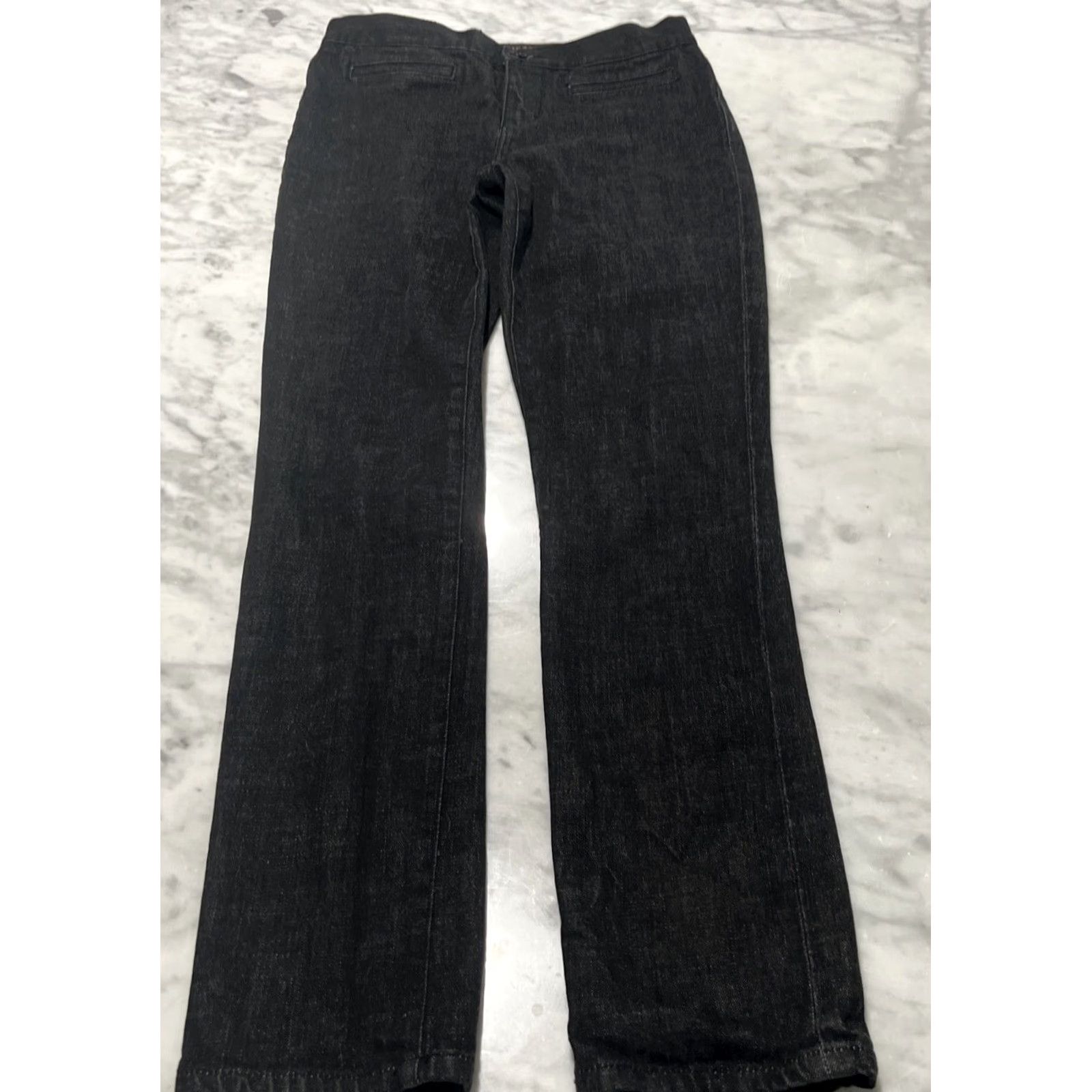 Ralph Lauren VINTAGE Ralph Lauren Jeans Women’s 2P Black Denim Bareback Cotton Jeans 90s Straight Womens 28in Inseam Regular Pant Size 26" / US 2 / IT 38 - 3 Thumbnail
