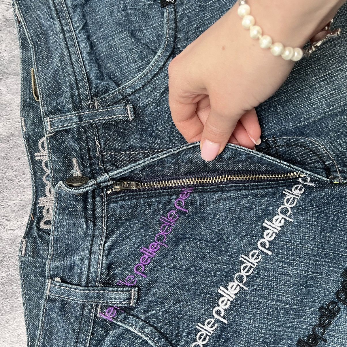 Japanese Brand × Pelle Pelle × Vintage Pelle Pelle Faded Denim Vintage USA Embroidered Logo Pants Size US 29 - 8 Thumbnail