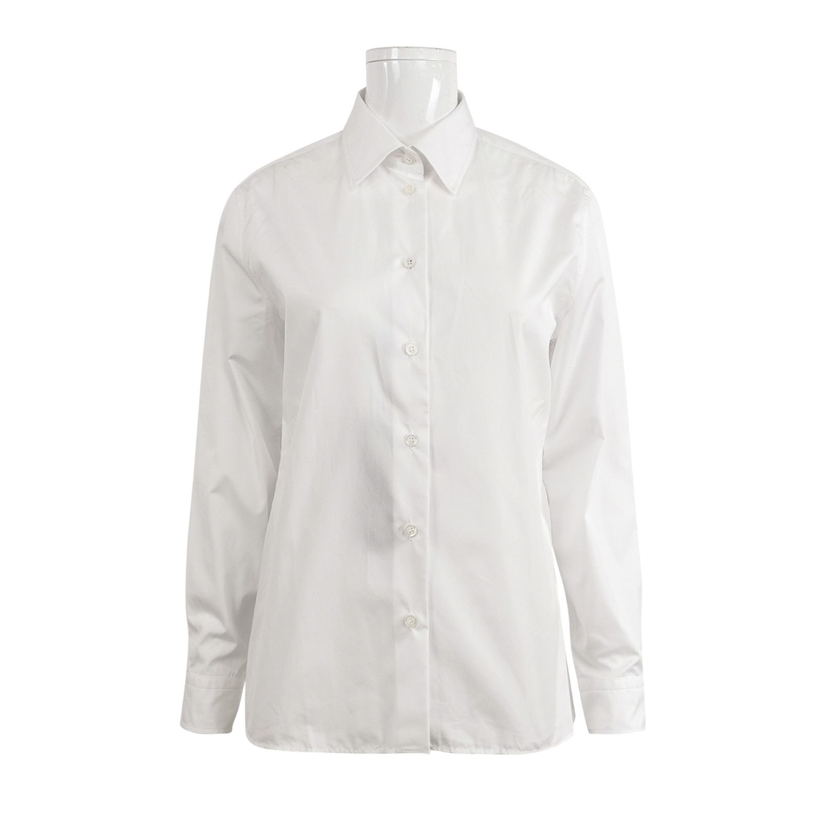 Prada Prada Cotton Button-Up Shirt for Women 0089 Size XS / US 0-2 / IT 36-38 - 1 Thumbnail