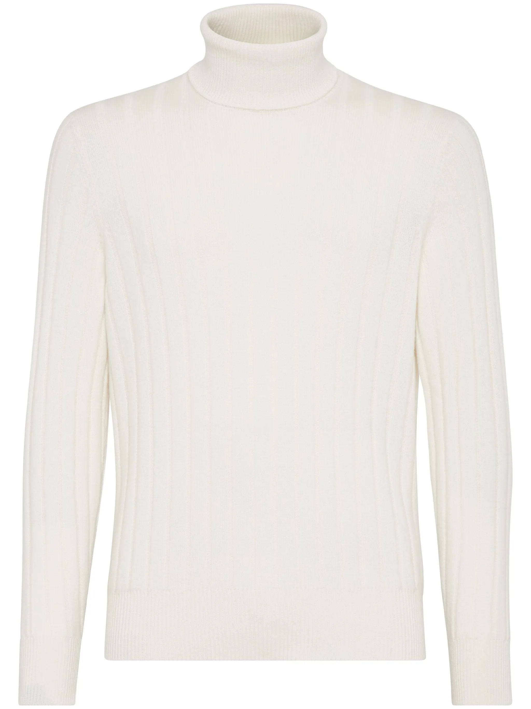 Brunello Cucinelli o1y0526 Turtleneck Sweater in White Size US L / EU 52-54 / 3 - 1 Thumbnail