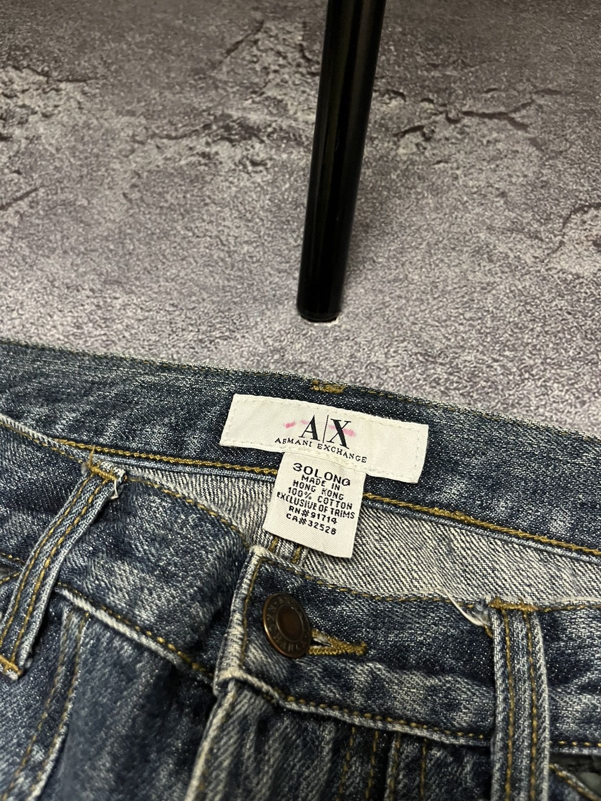 Armani Exchange Armani Exchange Panelled Patch Work Wear Jeans Size US 31 - 10 Thumbnail