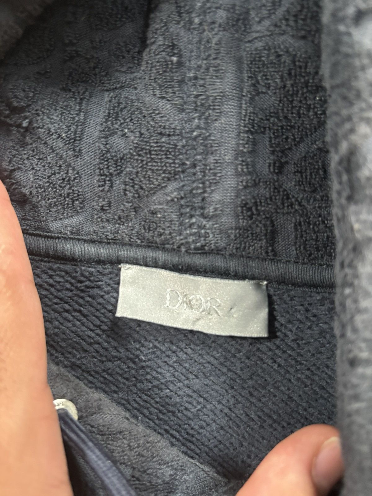 Dior Dior Navy Towel Hoodie Size US L / EU 52-54 / 3 - 3 Thumbnail