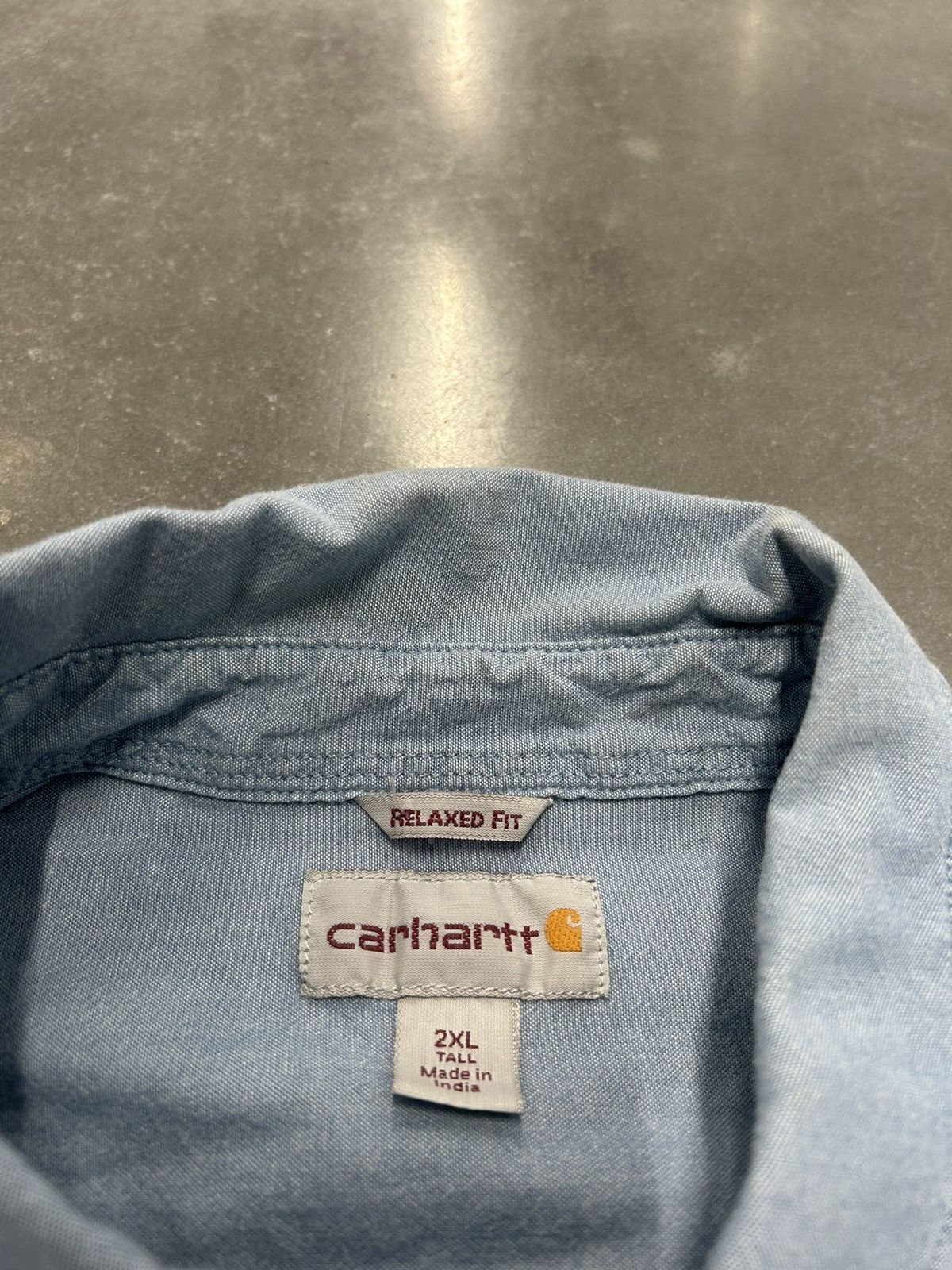 Carhartt Light blue Carhartt short sleeve button up shirt Size US XXL / EU 58 / 5 - 4 Thumbnail