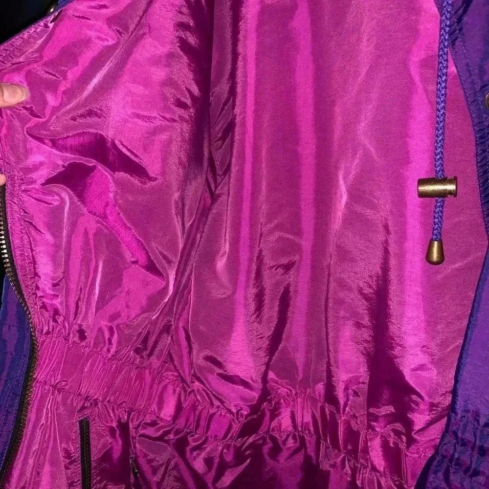 Designer Edelweiss purple reversible ski jacket vintage!! Size L / US 10 / IT 46 - 5 Thumbnail