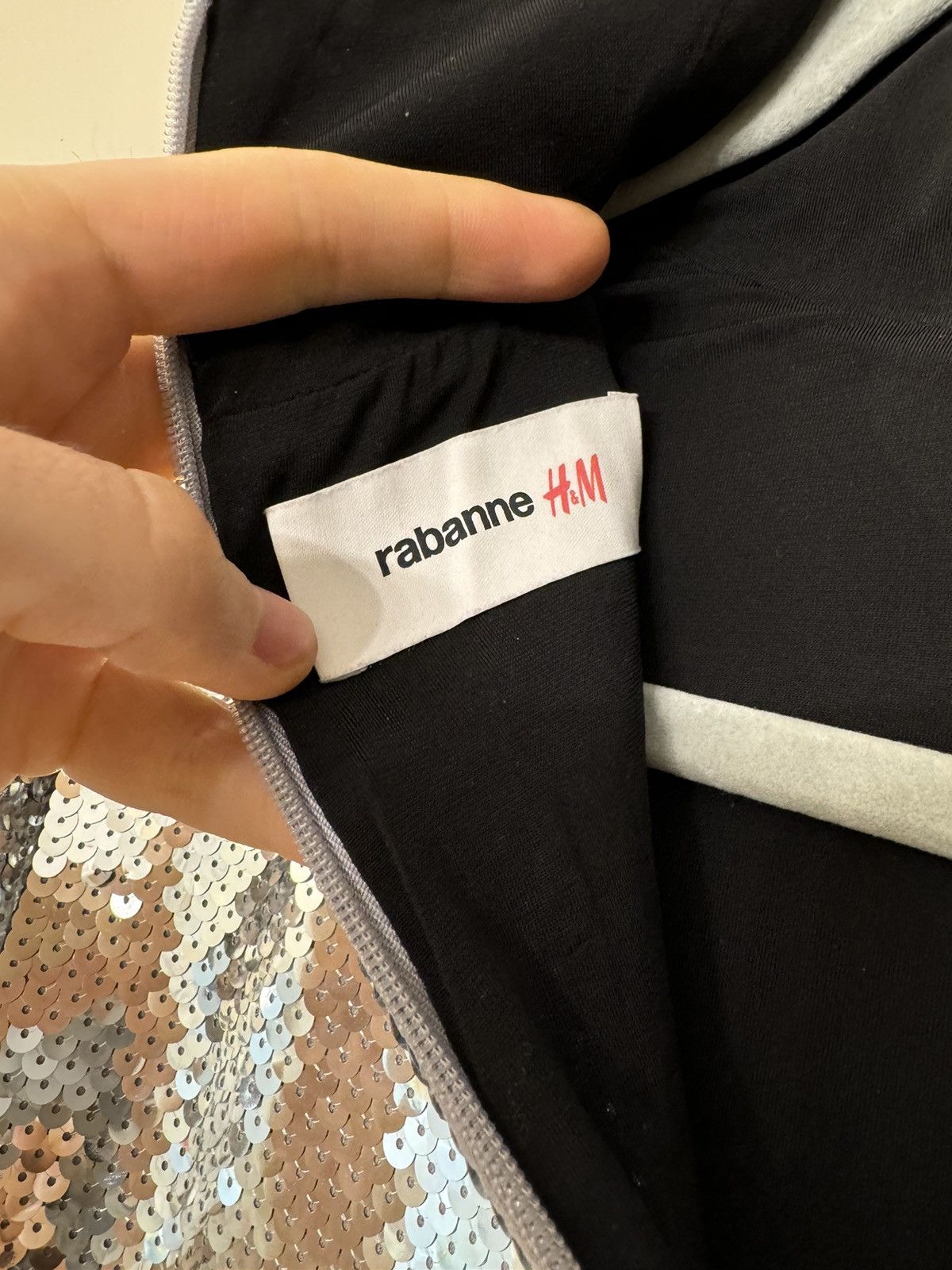 Designer GRAIL !!! H&M x Rabanne silver zip 1/4 very rare Size US M / EU 48-50 / 2 - 14 Thumbnail