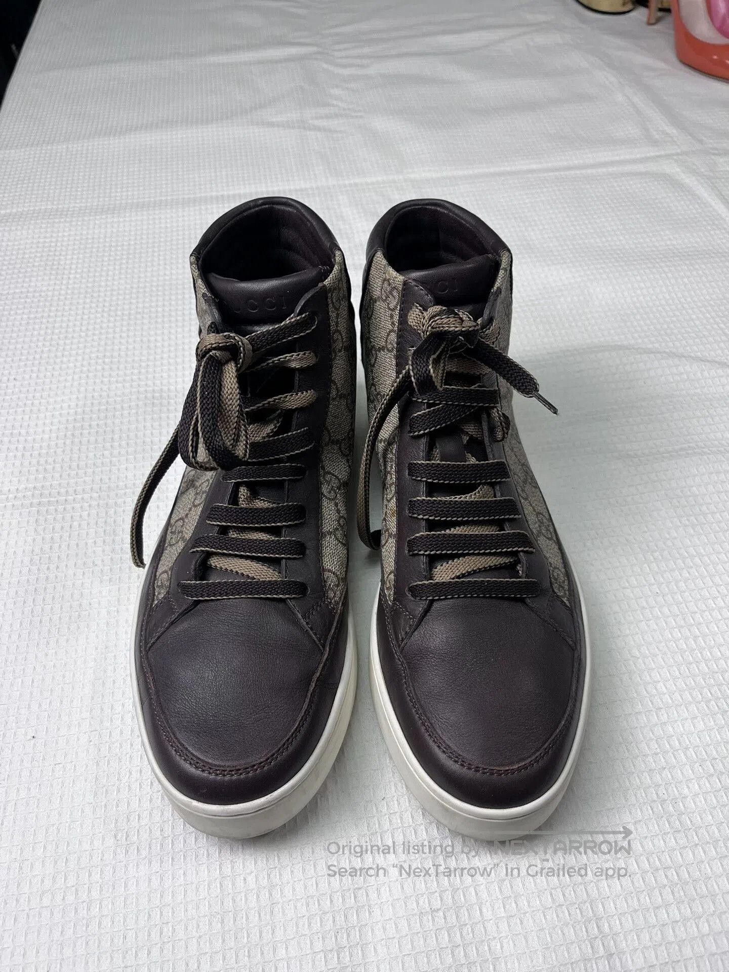 Gucci Gucci All-Over Print High-Top Sneakers. Size US 7.5 / EU 40-41 - 1 Thumbnail
