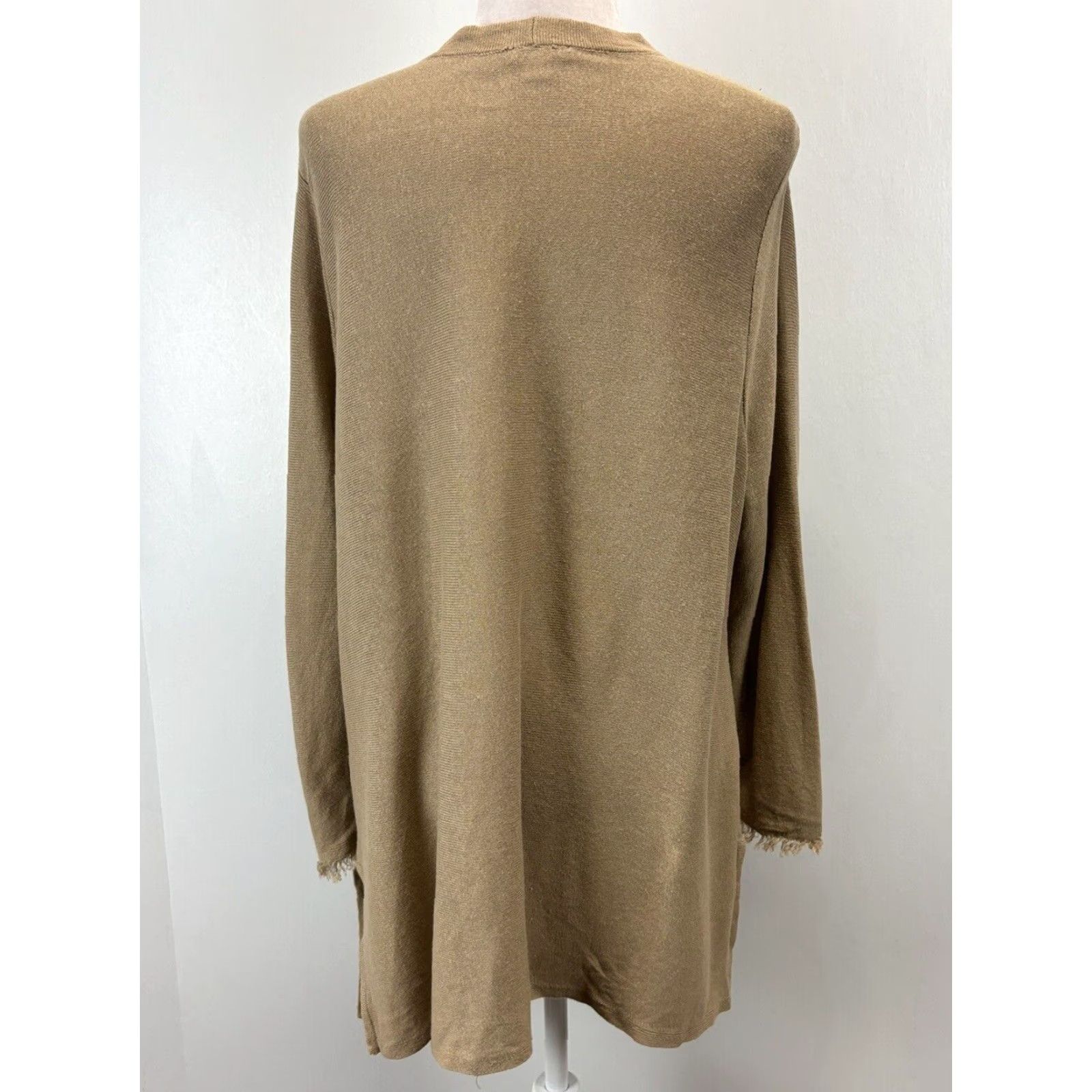 J. Jill J. Jill Linen Blend Cardigan Sweater Open Front Long Sleeve Women Size Large Brown Size L / US 10 / IT 46 - 3 Thumbnail
