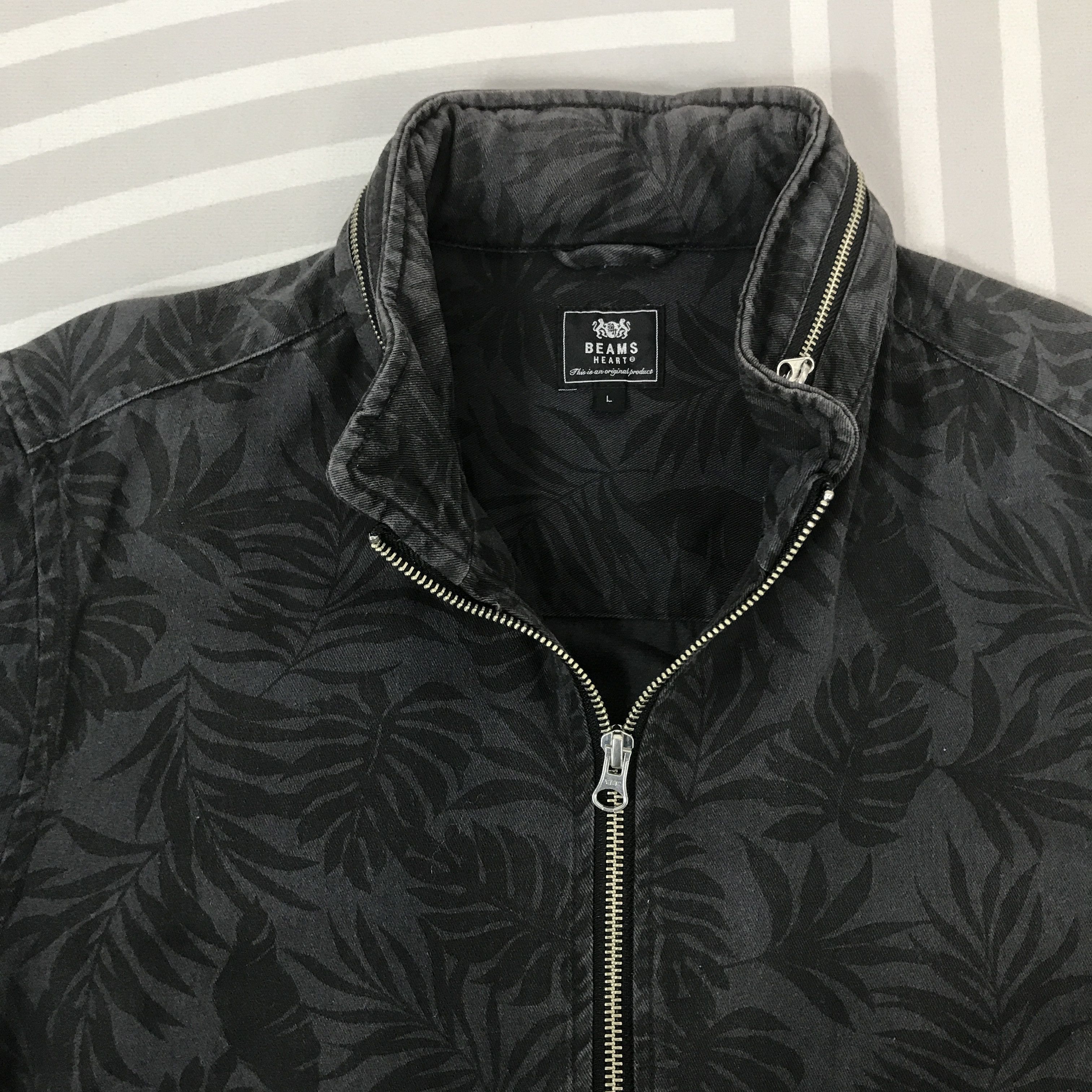 Beams Plus Vintage Beams Heart Black Faded Jacket K61B7 Size US L / EU 52-54 / 3 - 7 Thumbnail