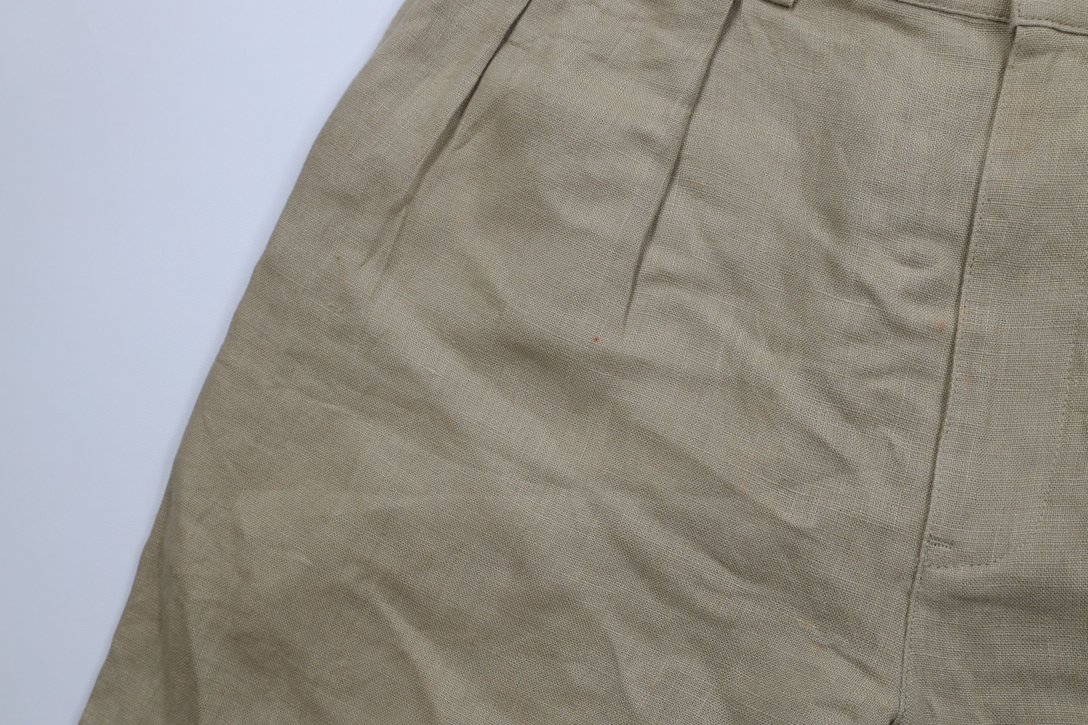 Ralph Lauren Vintage 90s Ralph Lauren Linen Above Knee Chino Shorts Beige Size US 32 / EU 48 - 7 Thumbnail