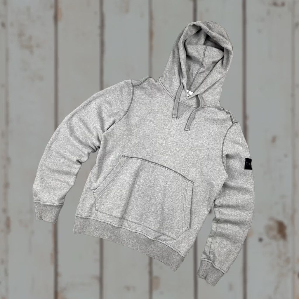 Stone Island Stone Island Hoodie Men M Gray Hooded Pullover Fleece Cotton Size US M / EU 48-50 / 2 - 1 Thumbnail
