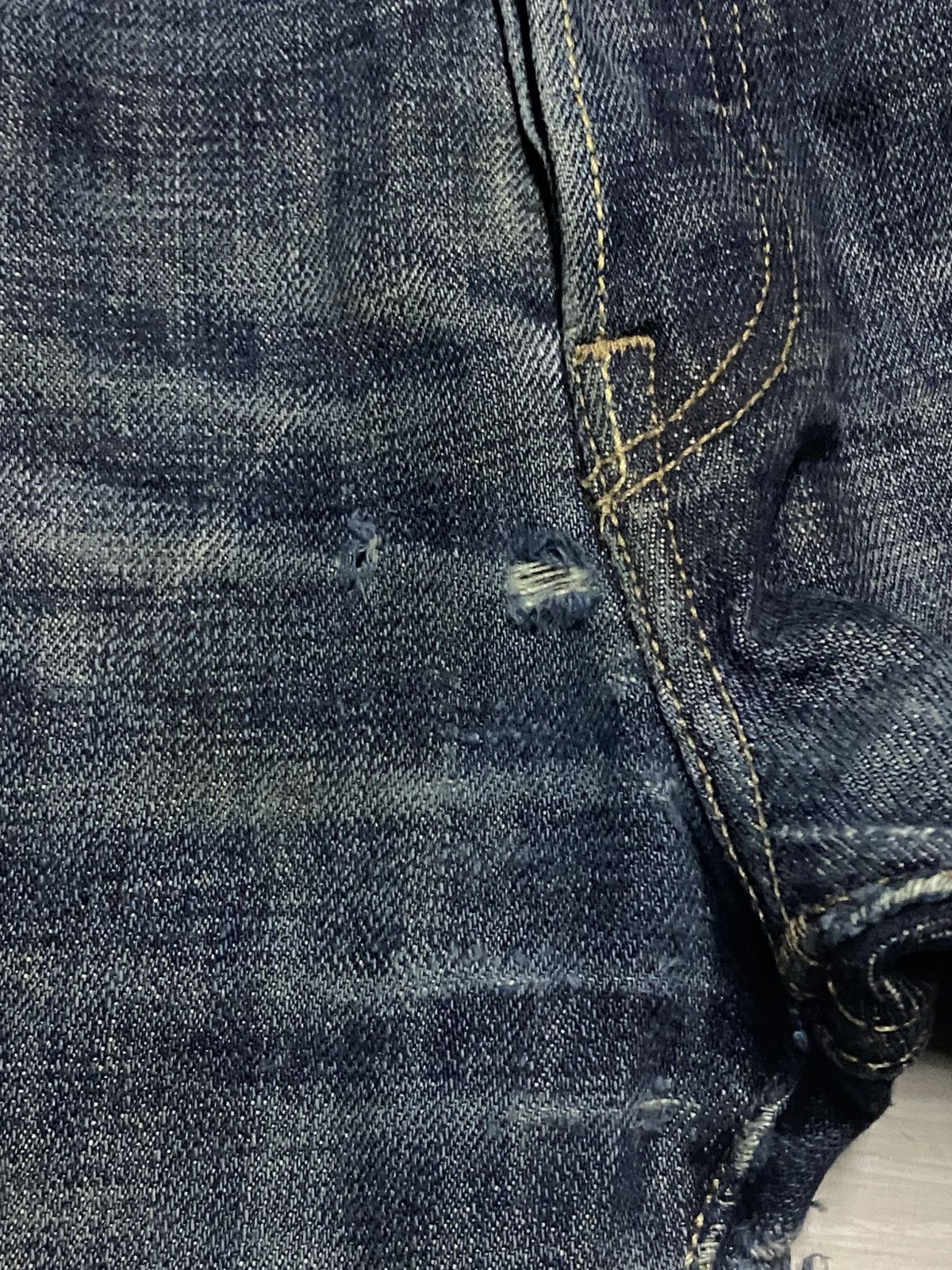 Levi's Vintage Levis 501 Y2K Mud Wash Distressed Loose Jeans Size US 30 / EU 46 - 14 Thumbnail