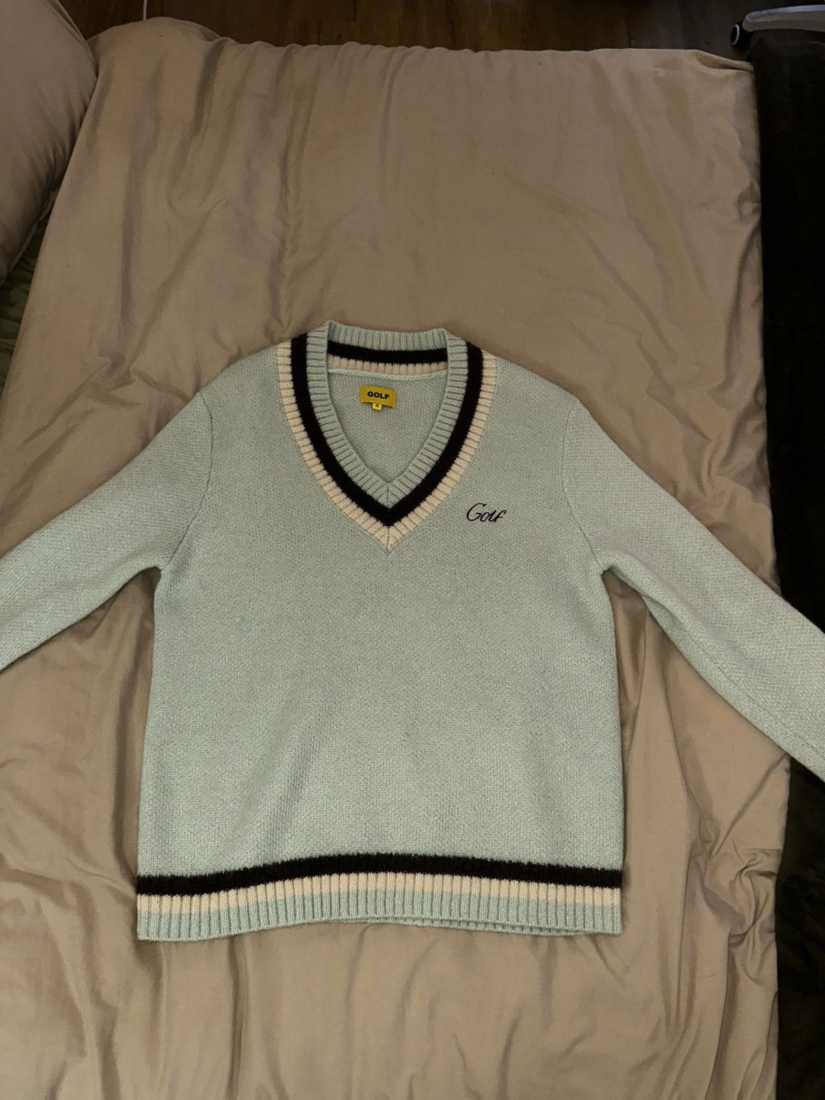 Golf Wang Golf Wang Tyler, The Creator Script V-Neck Tennis Sweater Size US S / EU 44-46 / 1 - 3 Thumbnail
