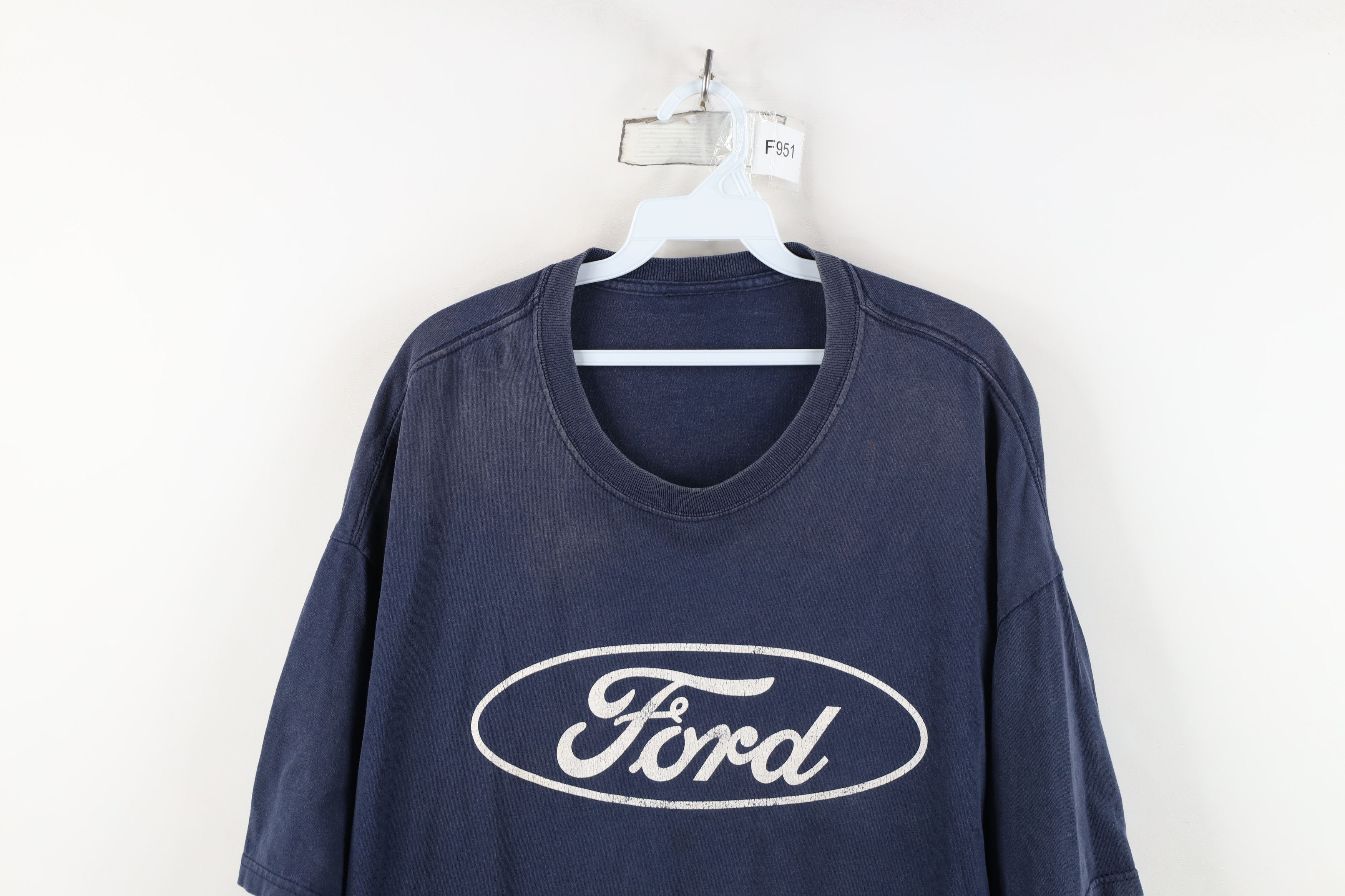 Vintage Vintage 90s Y2K Ford Motor Co Spell Out Big Logo T-Shirt Size US XXL / EU 58 / 5 - 2 Thumbnail