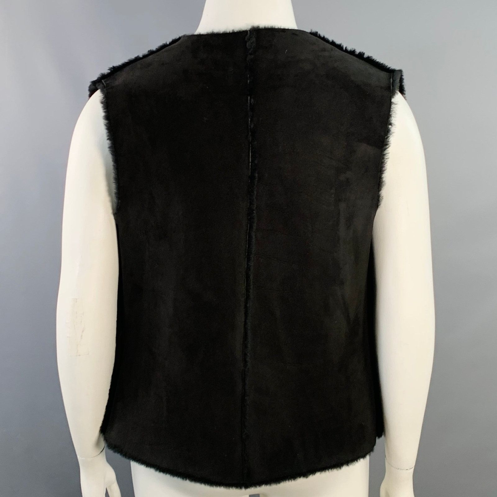 Other STRENESSE Size L Black Suede Open Front Vest Size L / US 10 / IT 46 - 3 Thumbnail