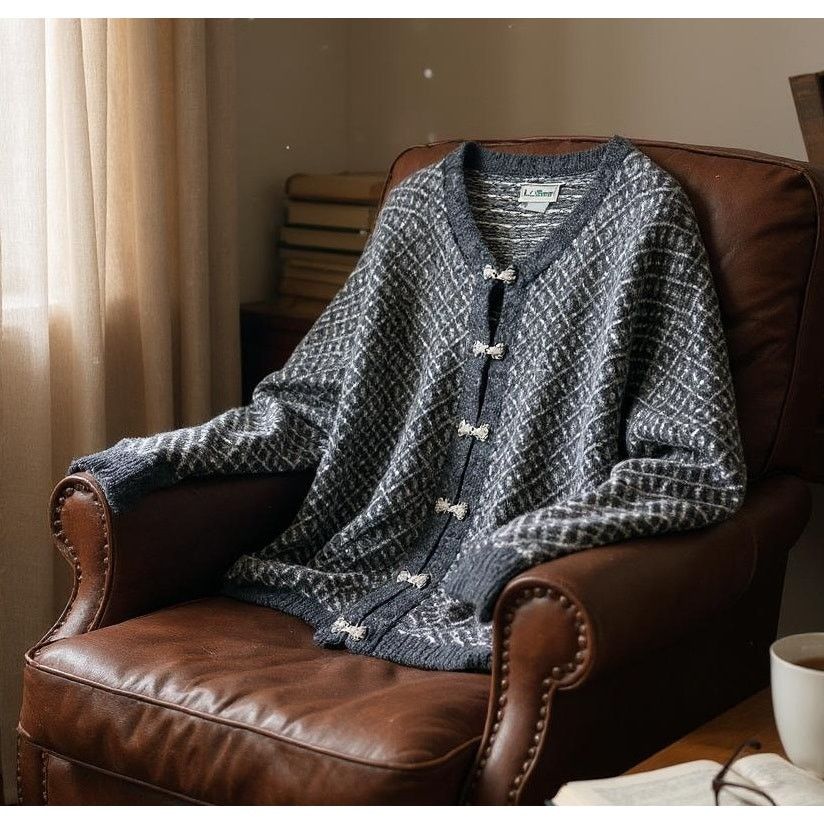 L.L. Bean LL Bean Vintage Birdseye Cardigan Sweater Norway Womens L Size L / US 10 / IT 46 - 1 Thumbnail