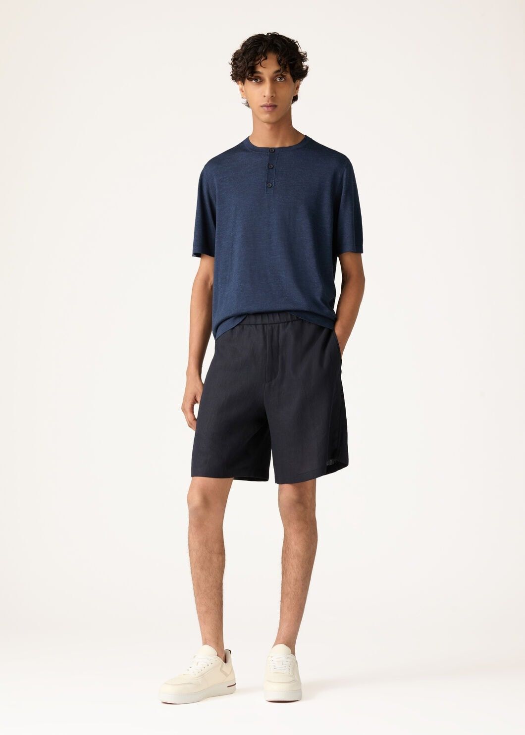 Loro Piana o1w1db10725 FAO4493 Polo Shirt in Blue Size US L / EU 52-54 / 3 - 2 Thumbnail