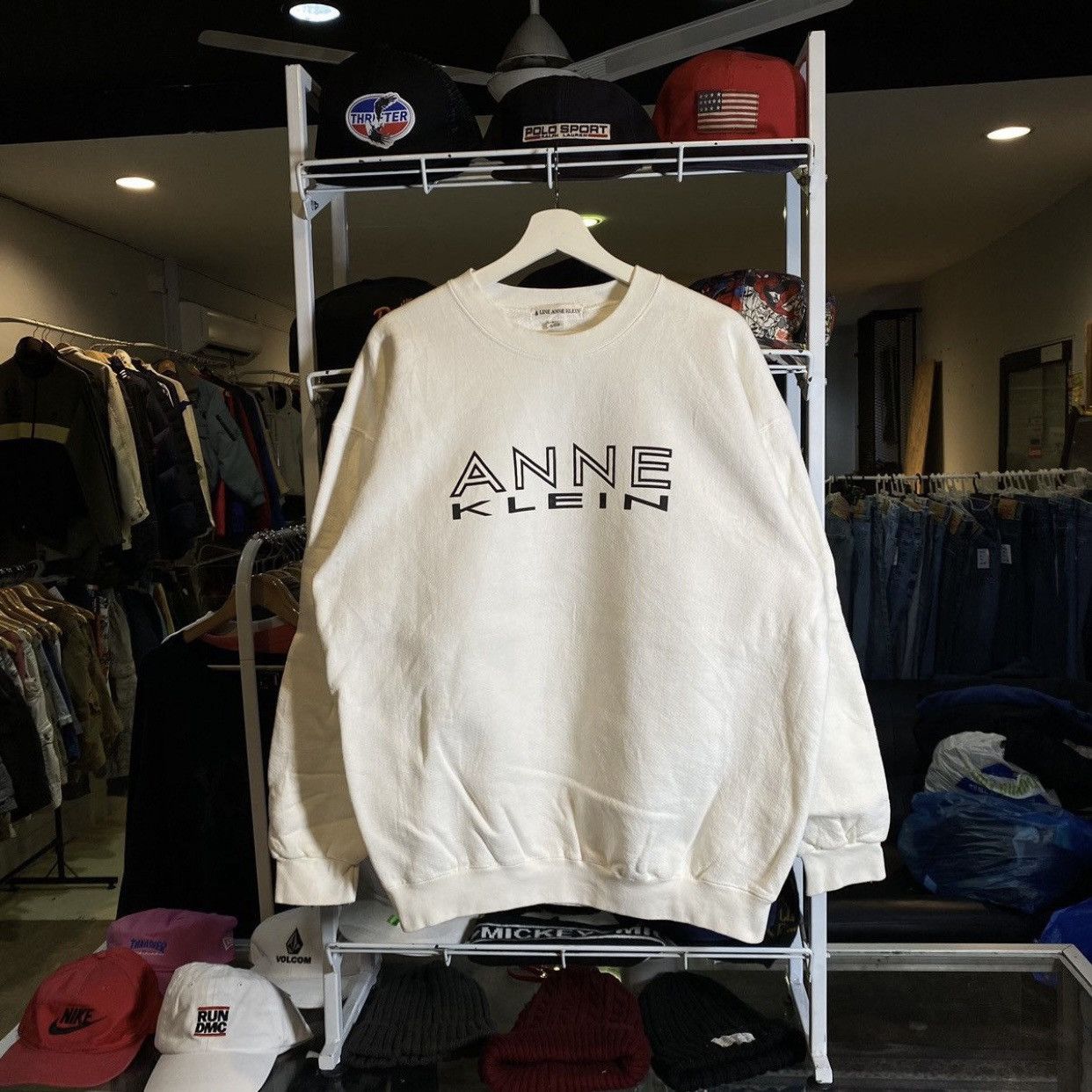 Anne Klein VINTAGE‼️Anne Klein Spell Out OSFA Made In USA Sweatshirt Size ONE SIZE - 1 Thumbnail