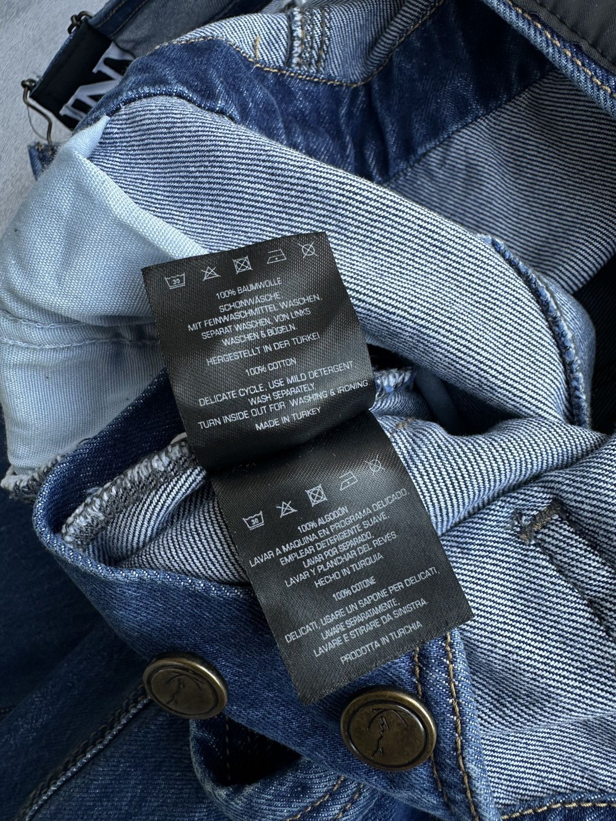 Karl Kani Vintage Karl Kani Denim Overalls 90s Hip-Hop Logo Size US 28 / EU 44 - 7 Thumbnail