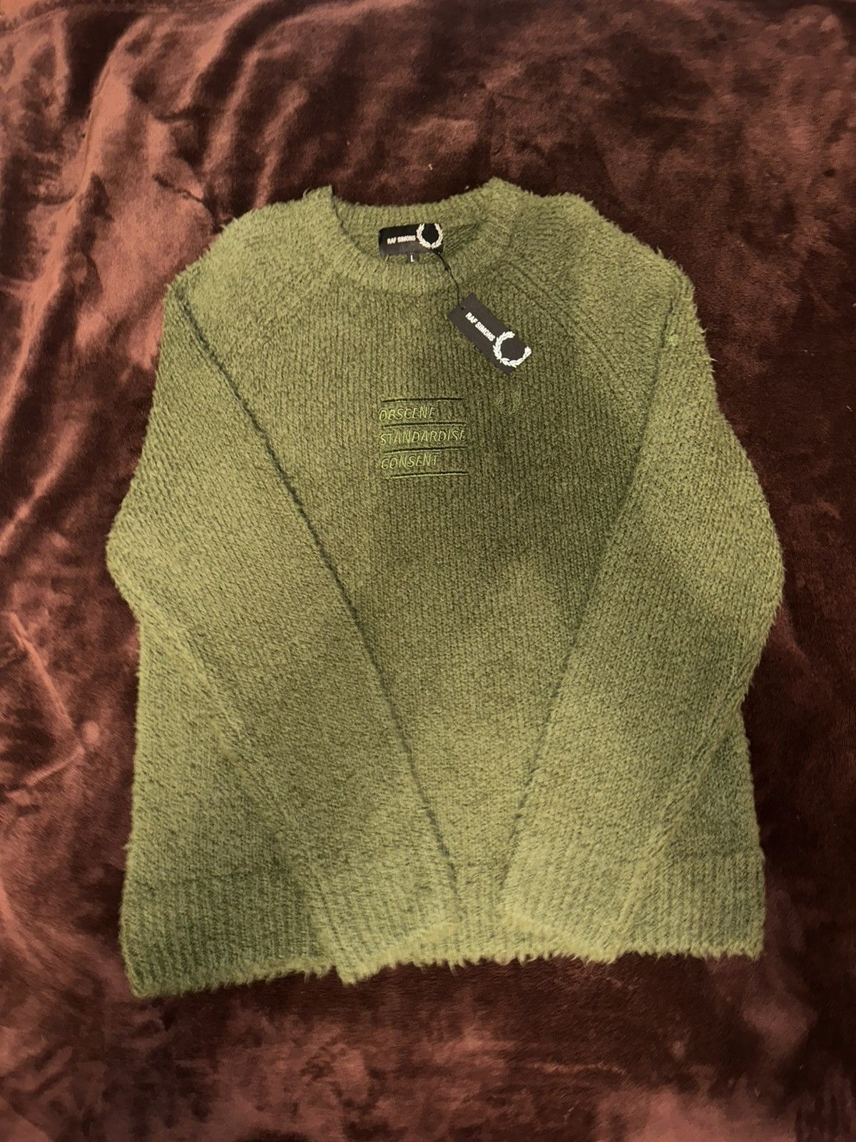 Fred Perry × Raf Simons Raf Simons x Fred Perry Fluffy Knit Size US L / EU 52-54 / 3 - 2 Thumbnail