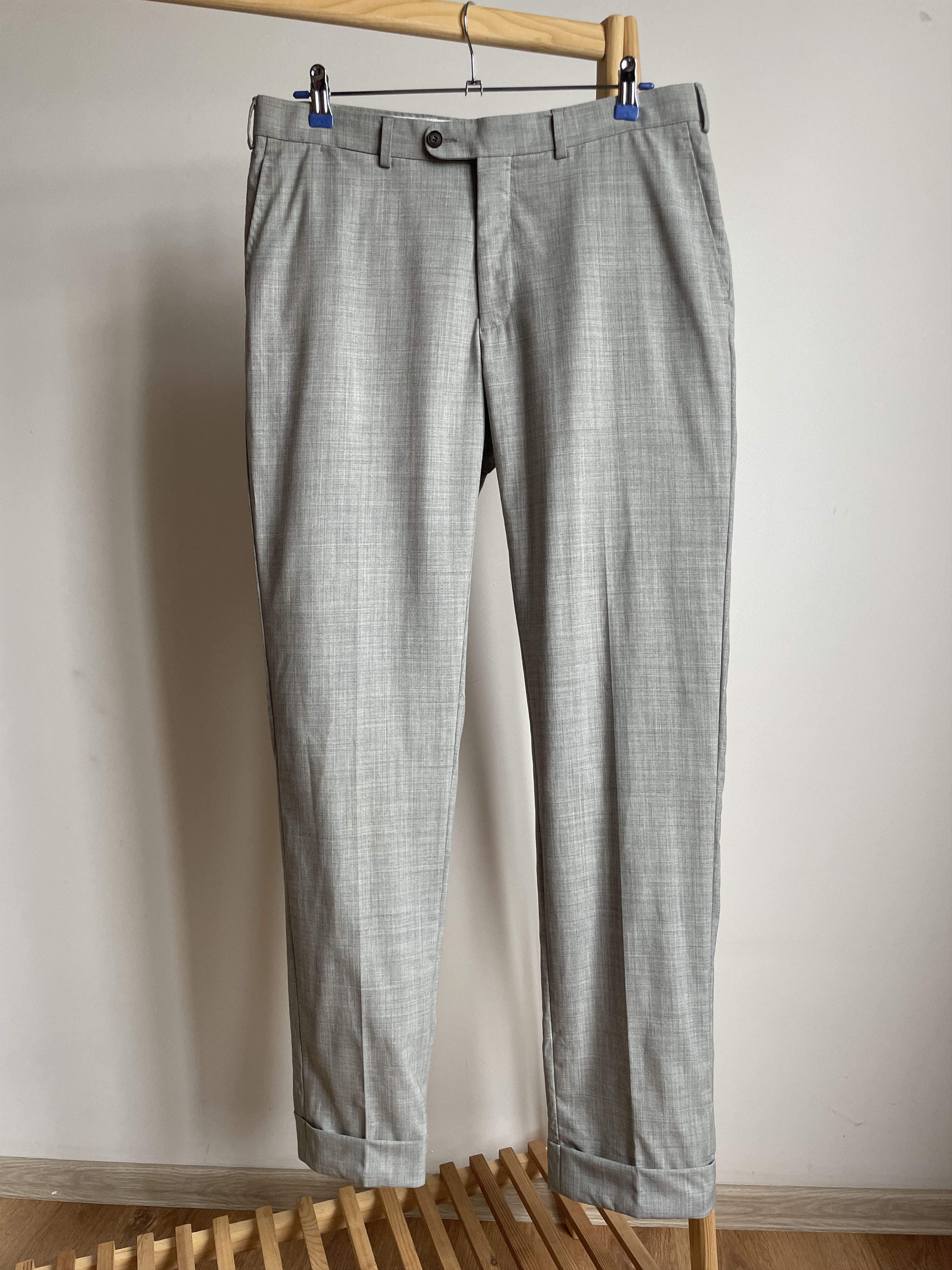 Suitsupply Suitsupply Brescia Turn-Up SF Wool Slim Fit Dress Trousers Size 42R - 1 Thumbnail