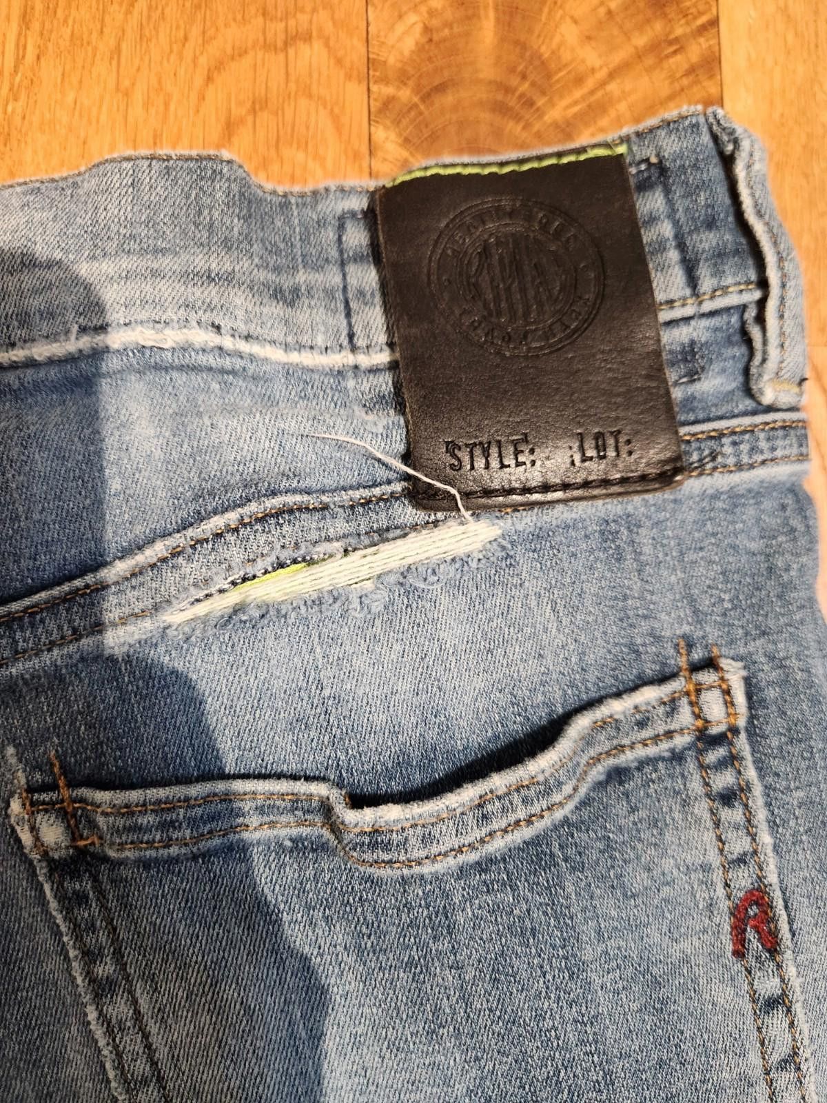 Replay Vintage Replay Distressed Slim Fit Jeans Mens 33X32 Blue Size US 33 - 8 Thumbnail