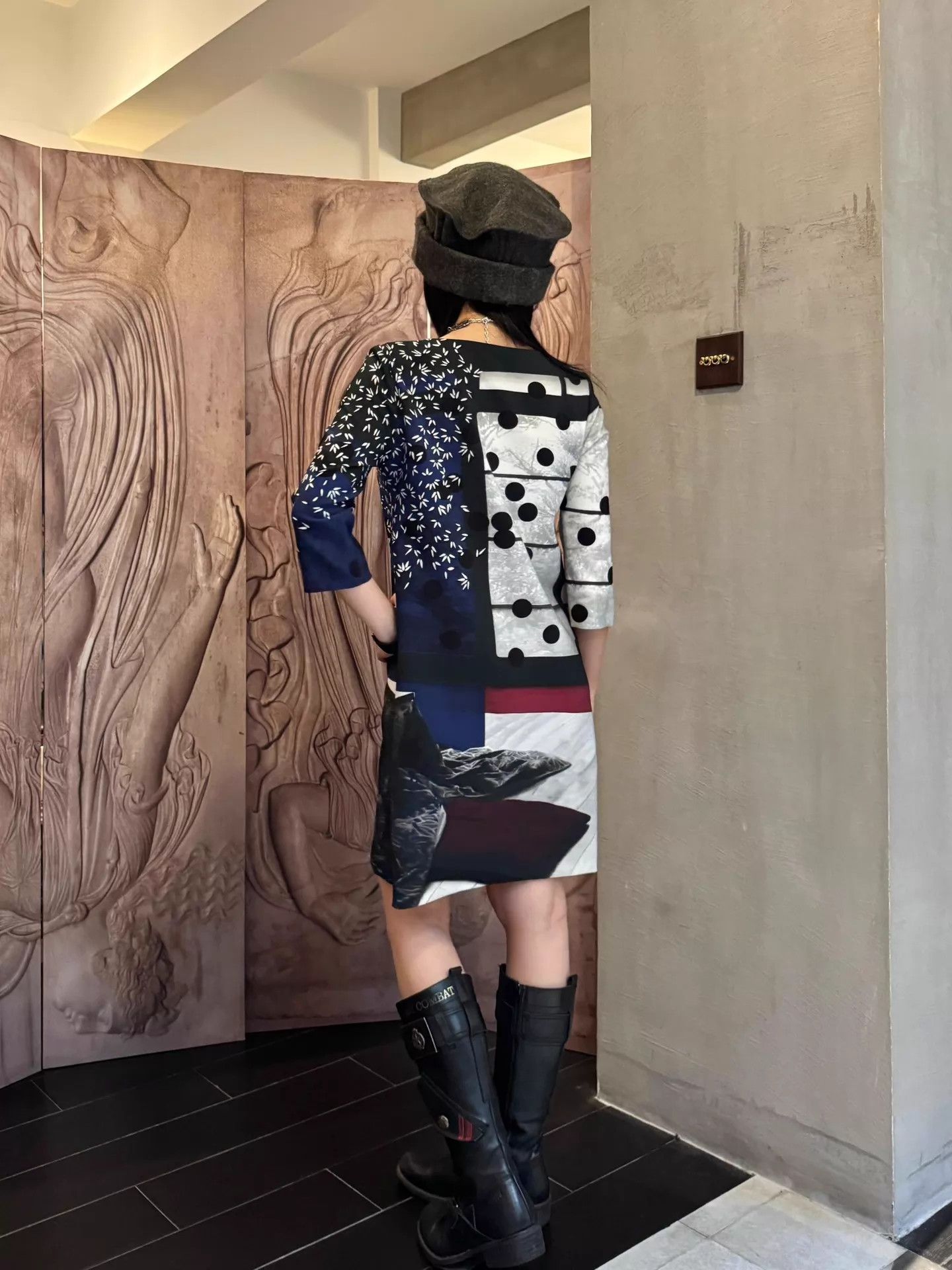 Cop Copine Cop Copine Vtg Wind Print AirCotton 3/4Sleeve Dress 36 Size XS / US 0-2 / IT 36-38 - 6 Thumbnail