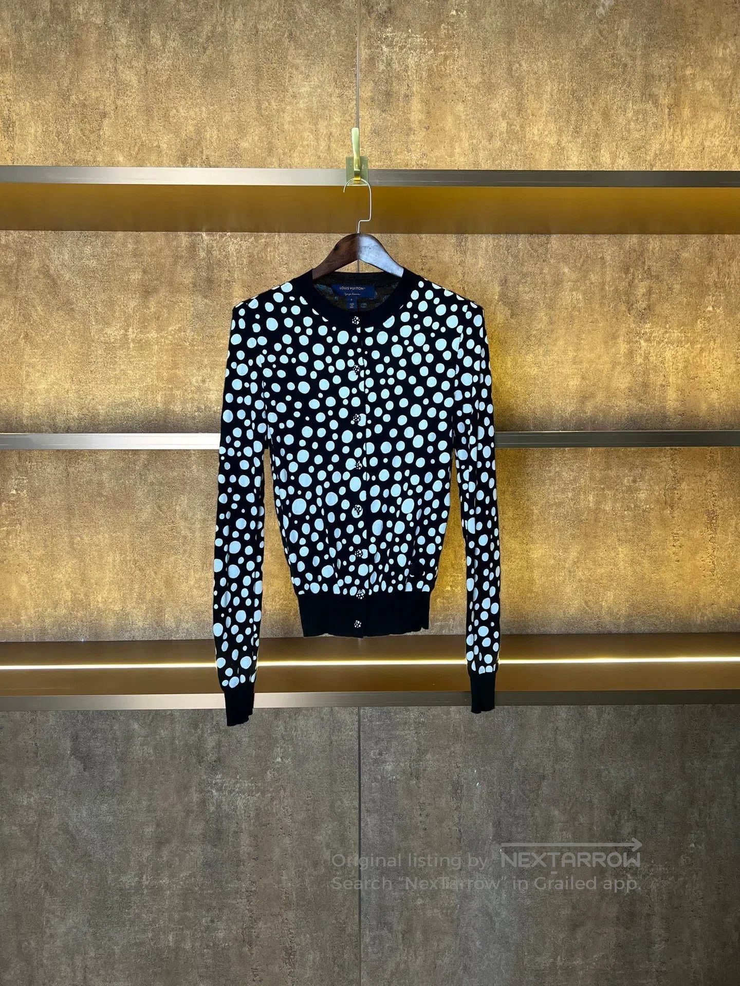 Louis Vuitton Yayoi Kusama Black and White Polka Dot Cardi