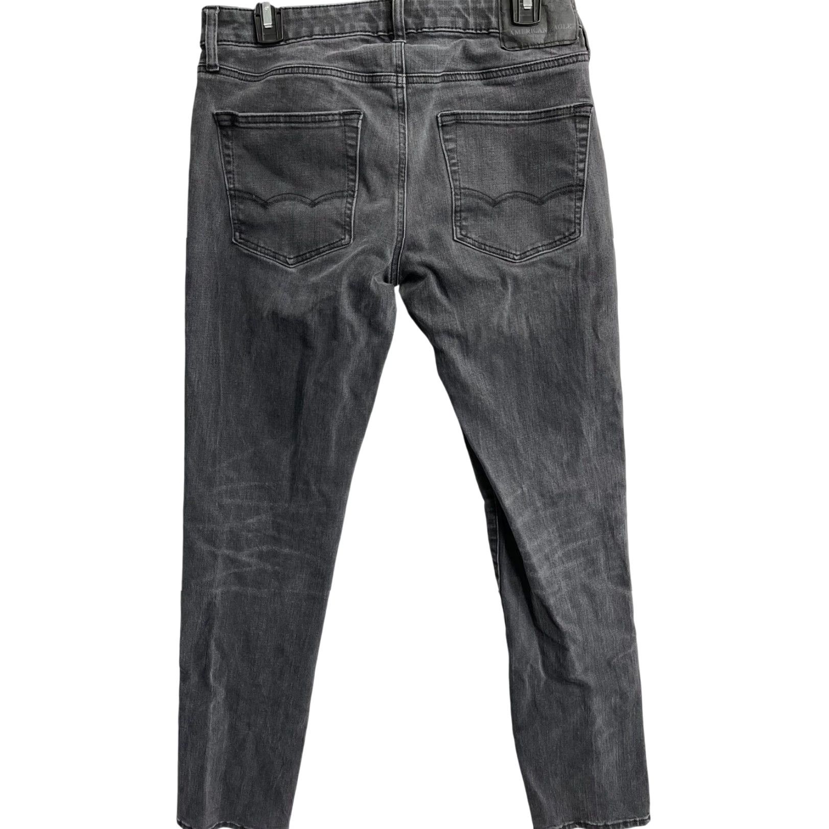 American Eagle Outfitters American Eagle Jeans Men 30x36 Slim Straight Denim Gray 5-Pocket Stretch Casual Grunge Vintage No (remove? vintage says No; not allowed to add info). Size US 30 / EU 46 - 2 Thumbnail