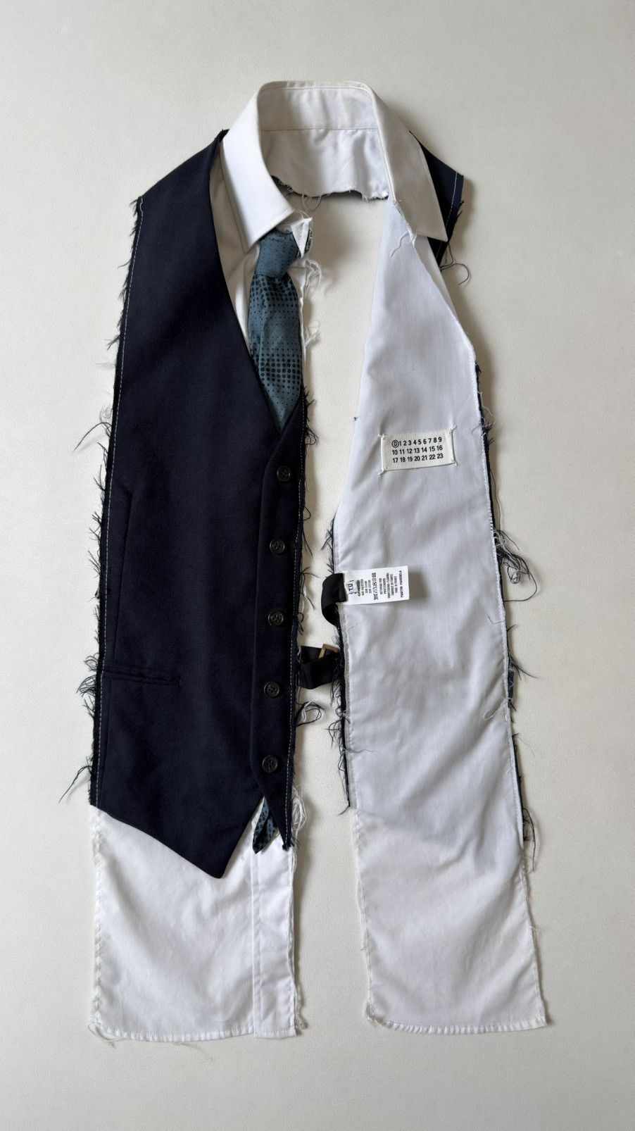 Maison Margiela ⓪ Artisanal Reworked Shirt+Tie+Vest Size US M / EU 48-50 / 2 - 2 Thumbnail